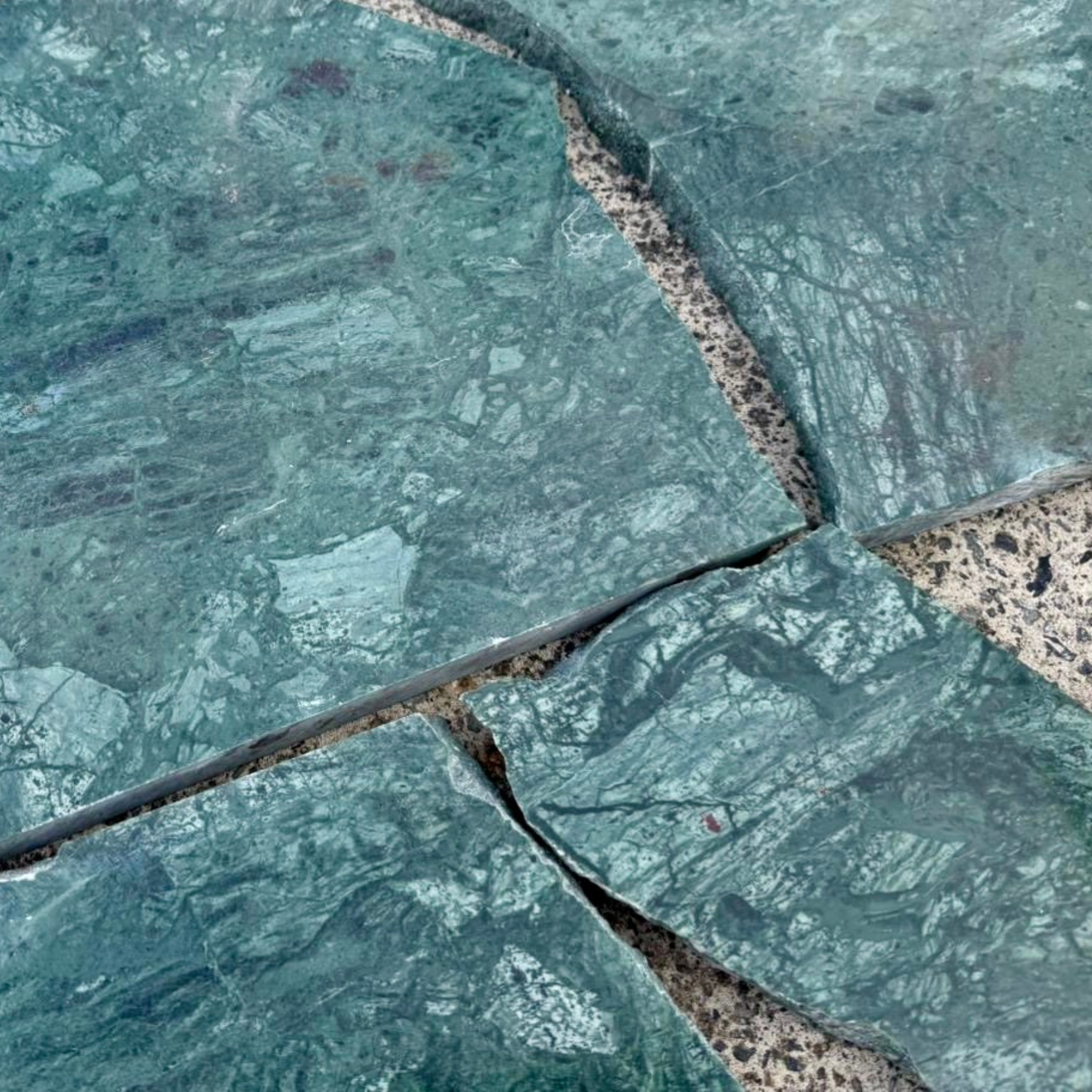 Jade Green Marble Polished Crazy Pave