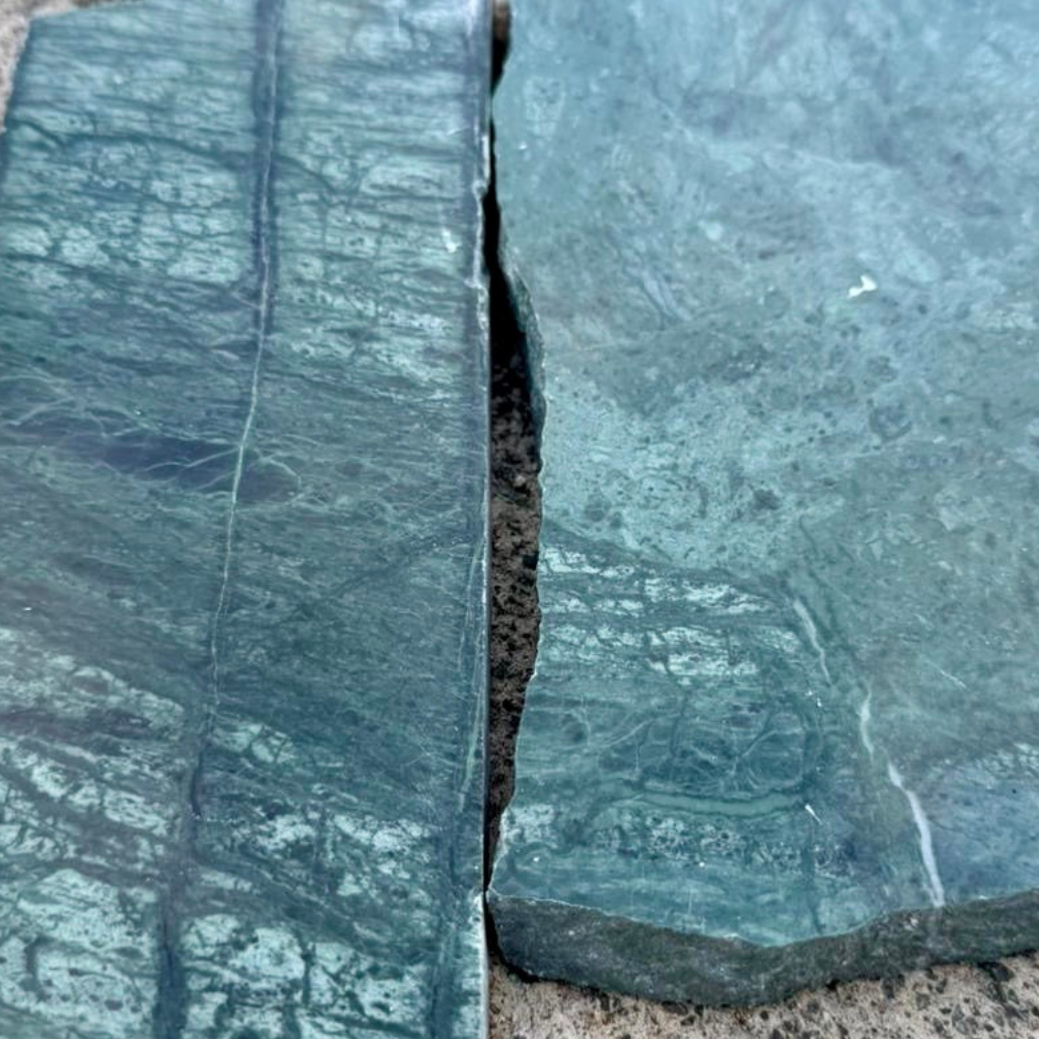 Jade Green Marble Polished Crazy Pave