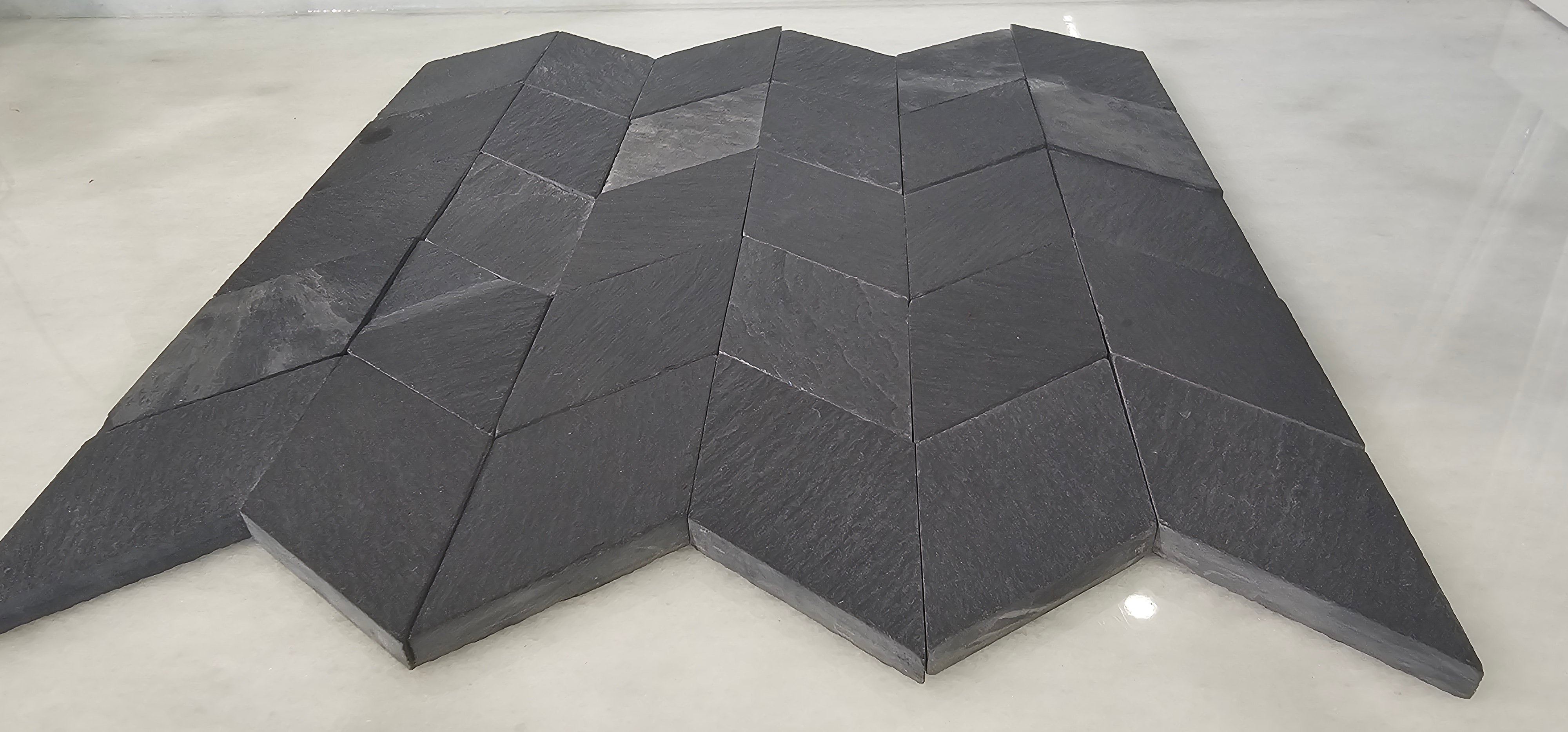 Obsidian Chevron Slate Mosaics