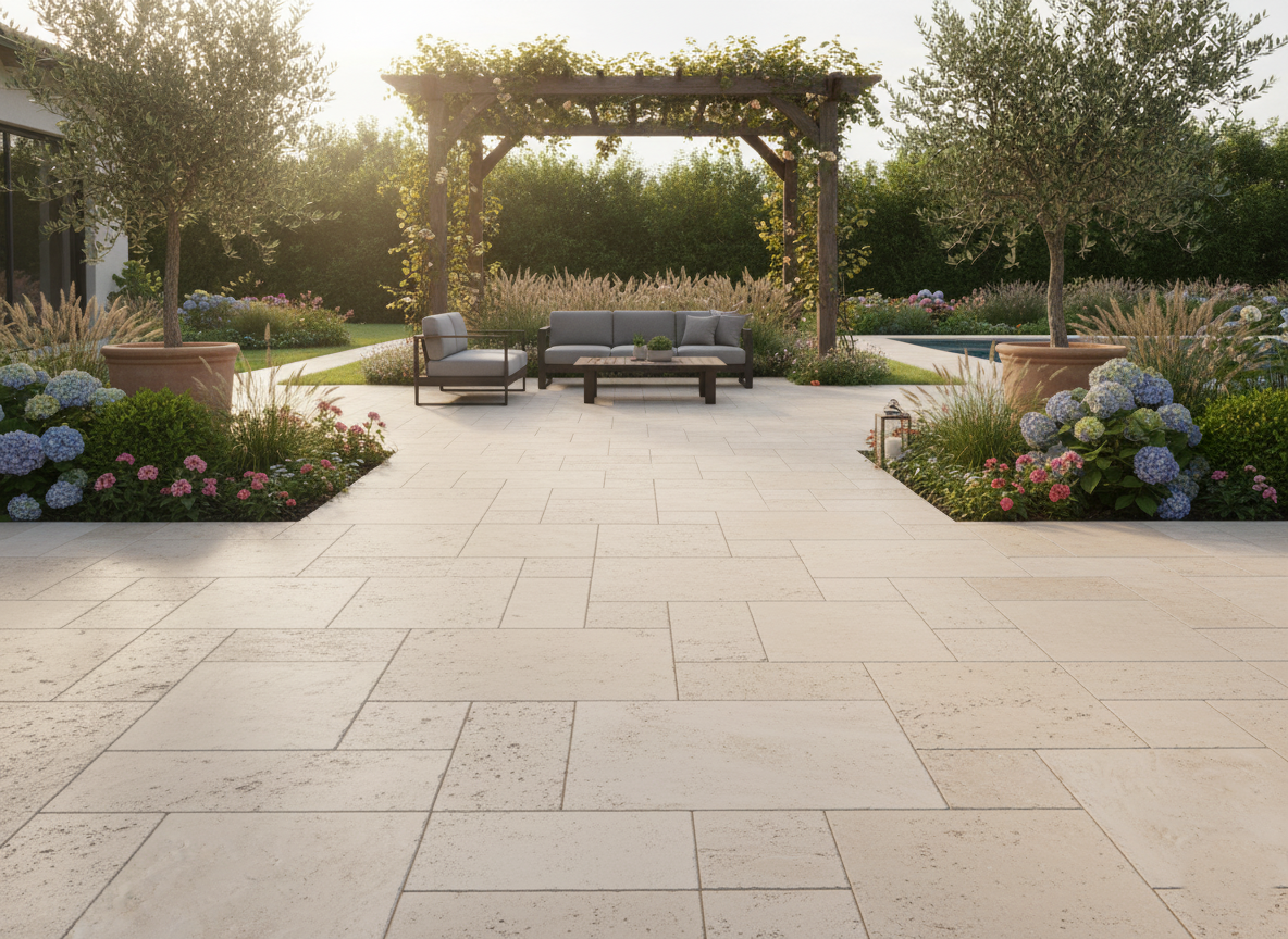 Canvas Cross Cut Travertine French Pattern