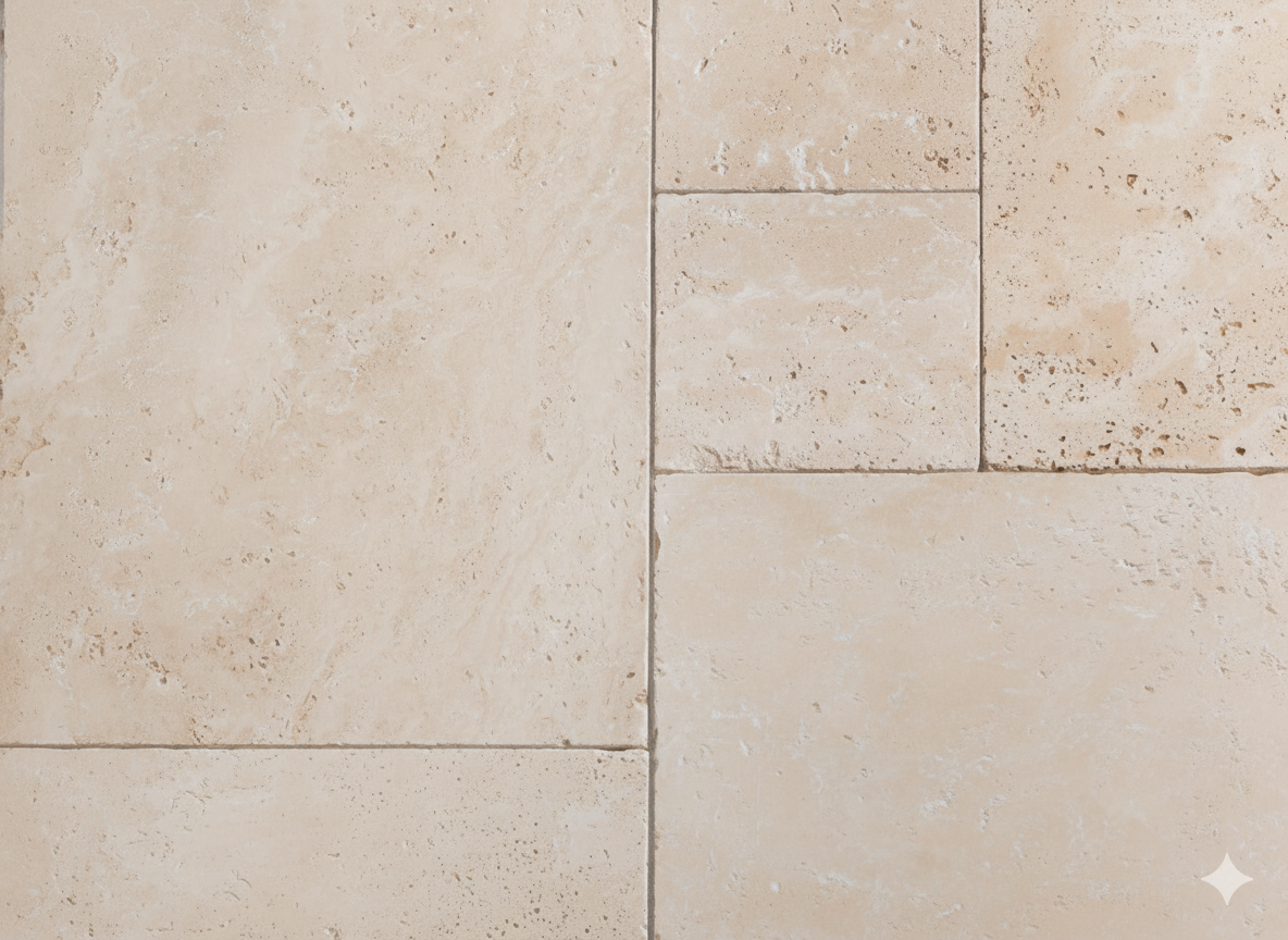 Canvas Cross Cut Travertine French Pattern