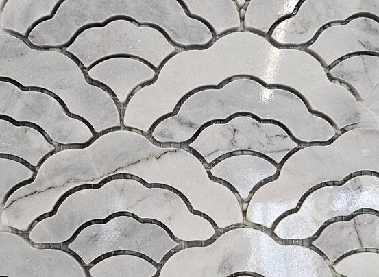 Kumo Bianco Carrara Mosaic - The Stone Men