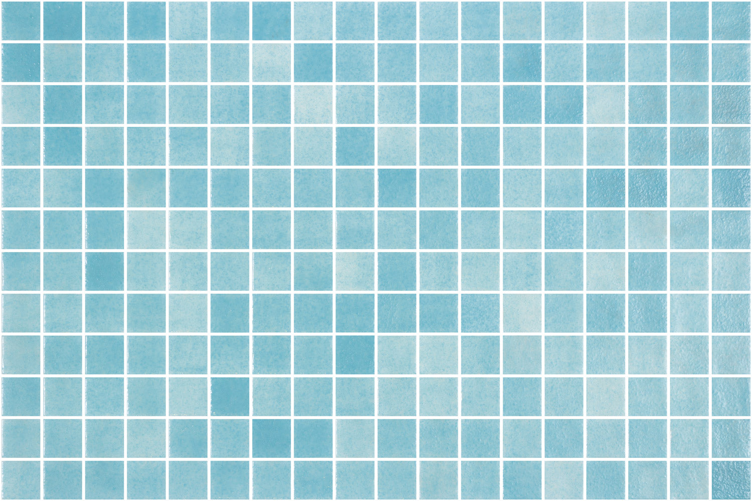 Aquamarine glass mosaic - 25mm gloss turquoise | The Stonemen