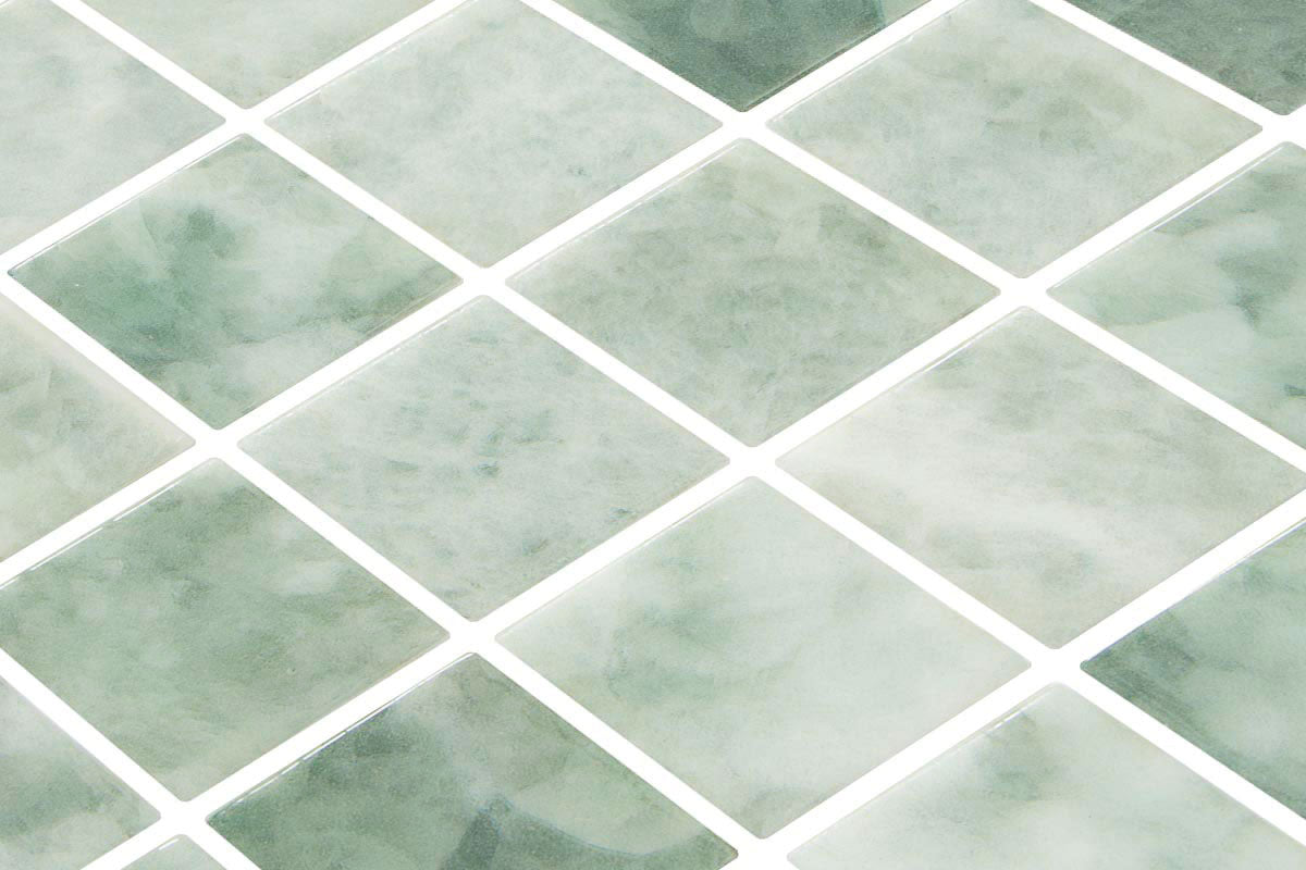 Aspen glass mosaic close up - 50mm gloss | The Stonemen