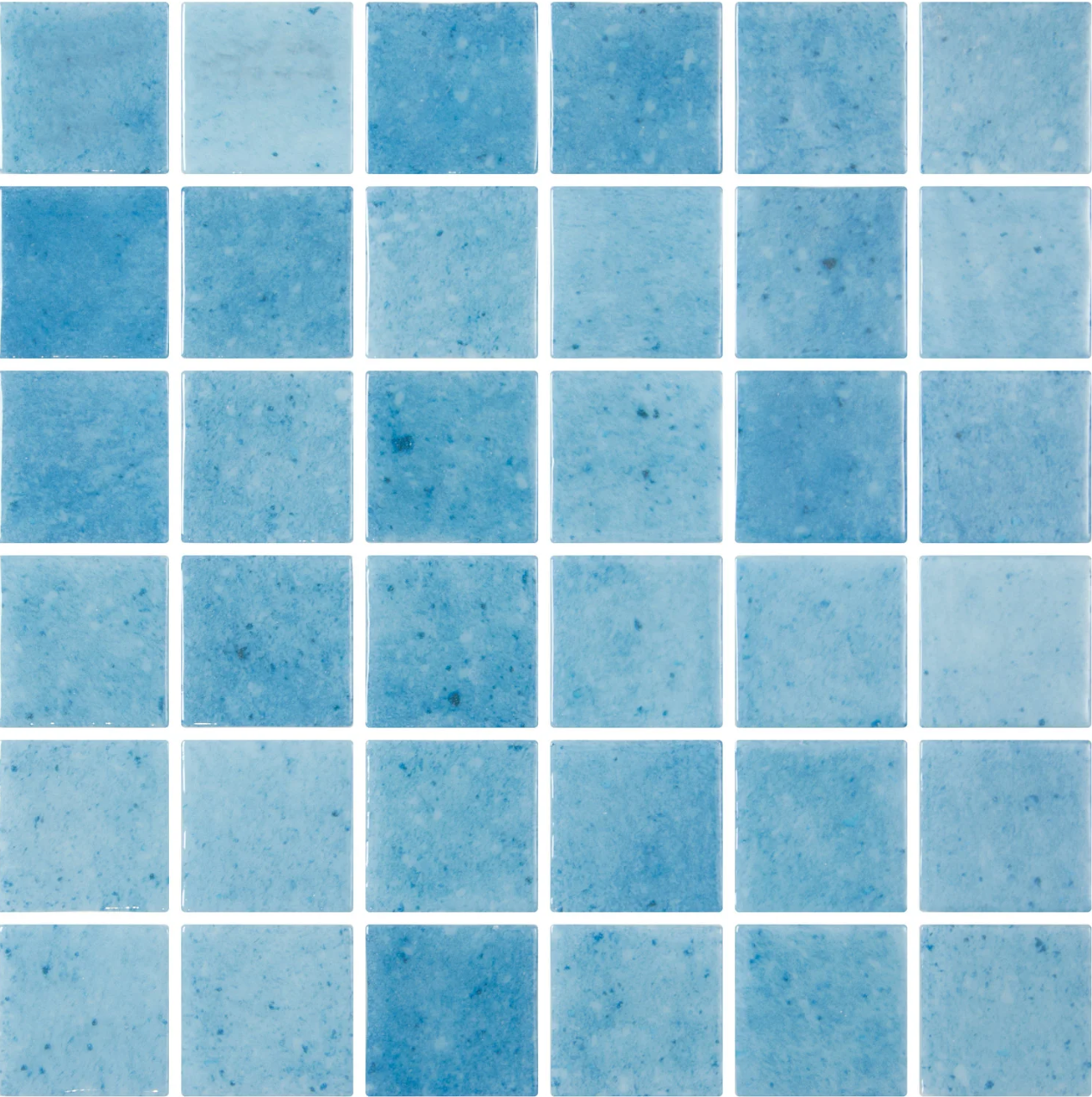 Azure 50 glass mosaic - 50mm gloss light blue | The Stonemen