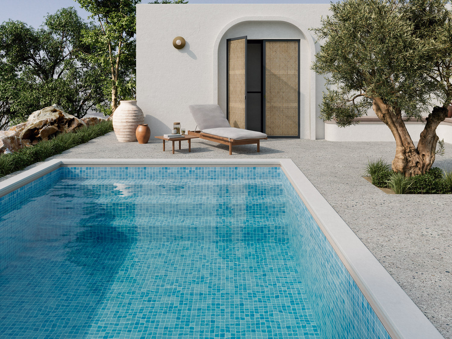 Azure 50 glass mosaic close up | The Stonemen