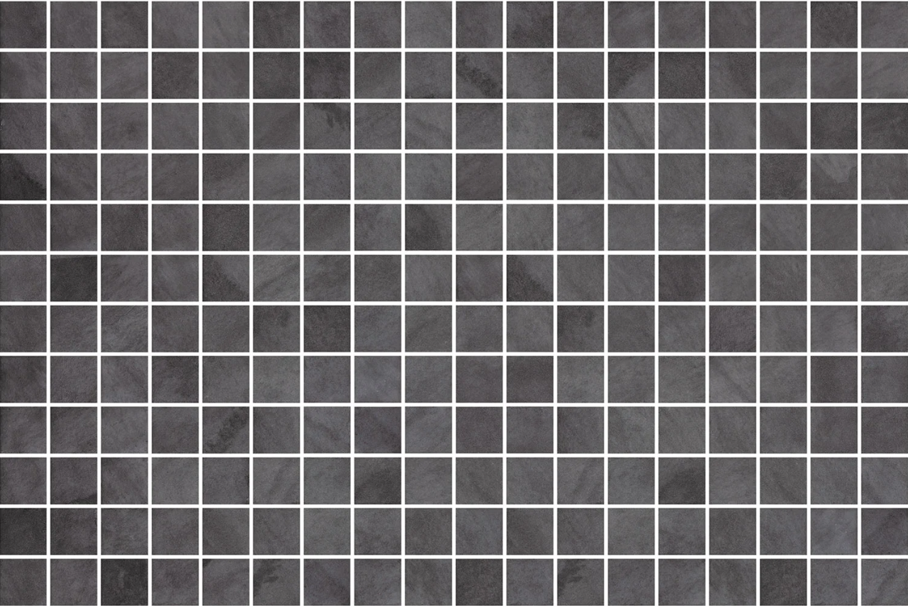 Basalt 25 glass mosaic - 25mm matte black | The Stonemen