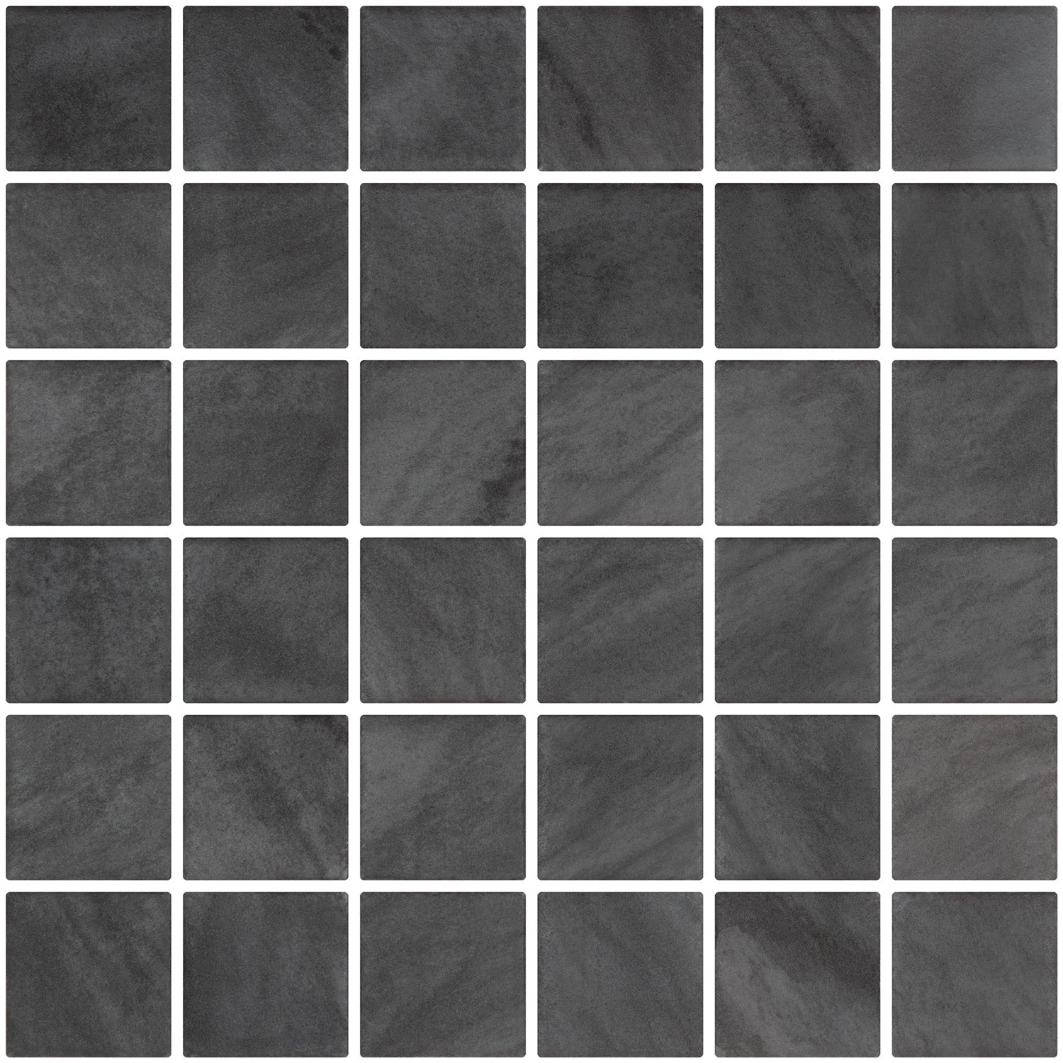 Basalt 50 glass mosaic - 50mm matte black | The Stonemen