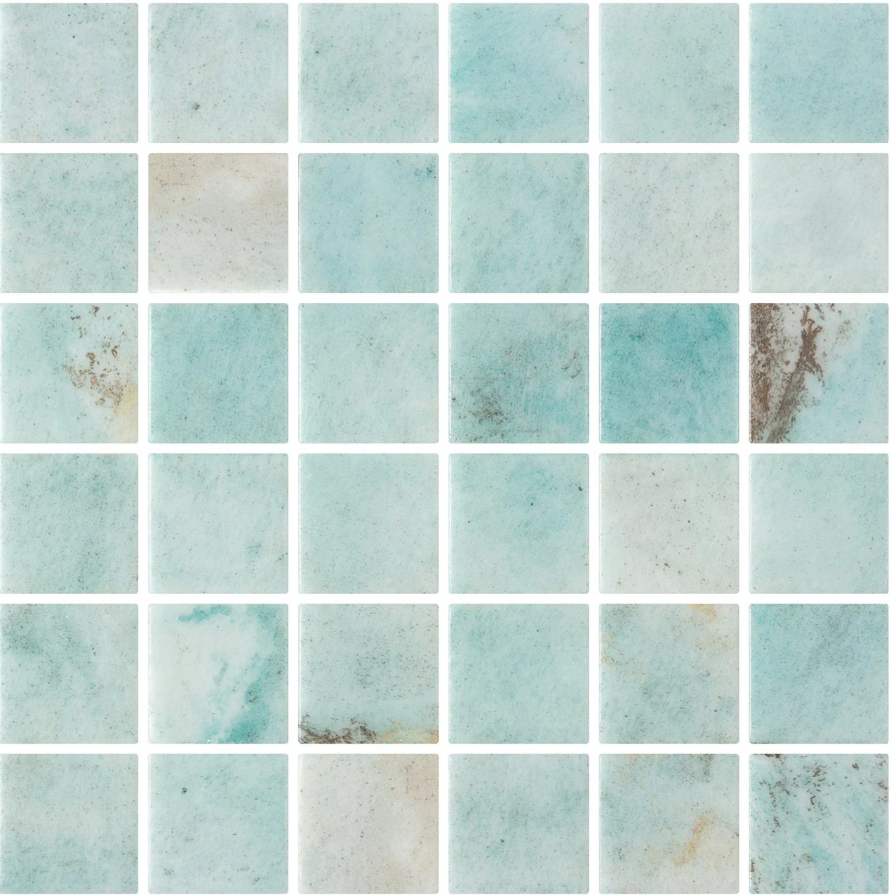 Cascade glass mosaic - 50mm turquoise | The Stonemen