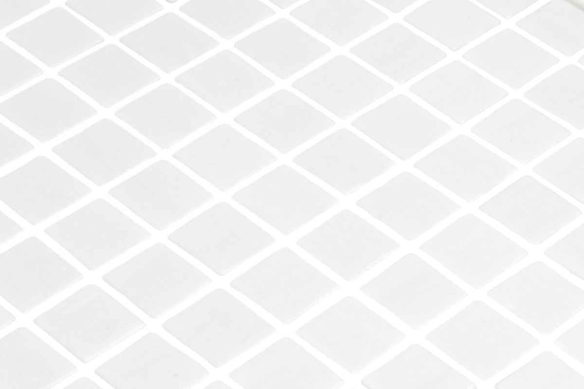 Chalk glass mosaic installed | The Stonemen