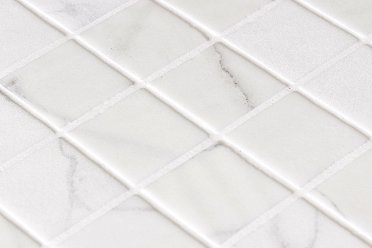 Cirrus glass mosaic installed | The Stonemen