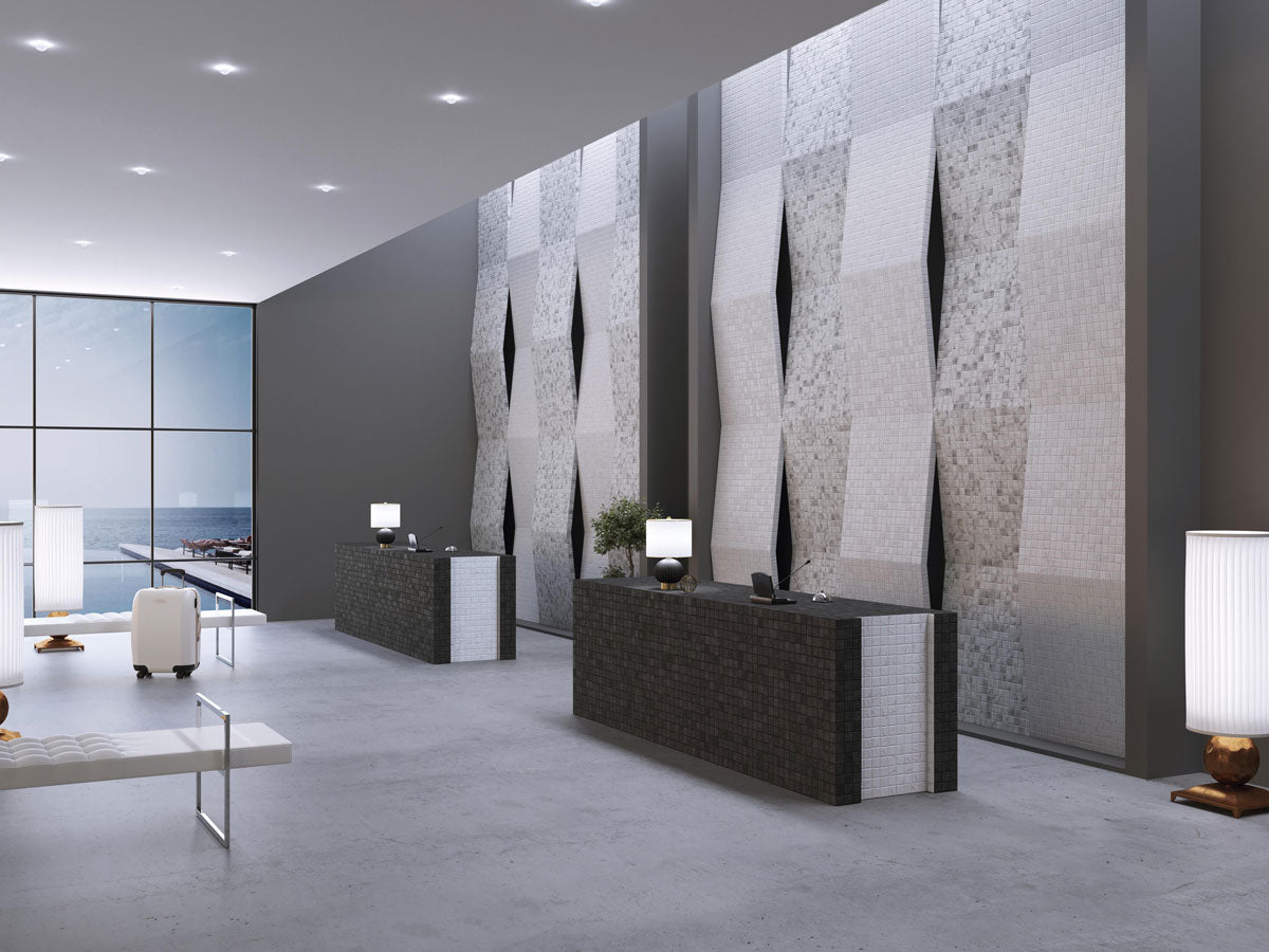 Driftwood glass mosaic close up | The Stonemen
