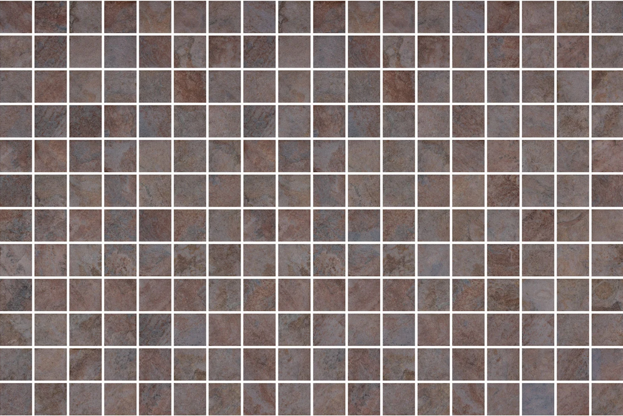 Ember 25 glass mosaic - 25mm matte beige brown | The Stonemen