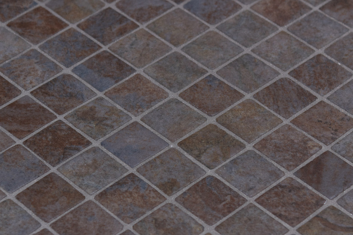 Ember 25 glass mosaic installed | The Stonemen
