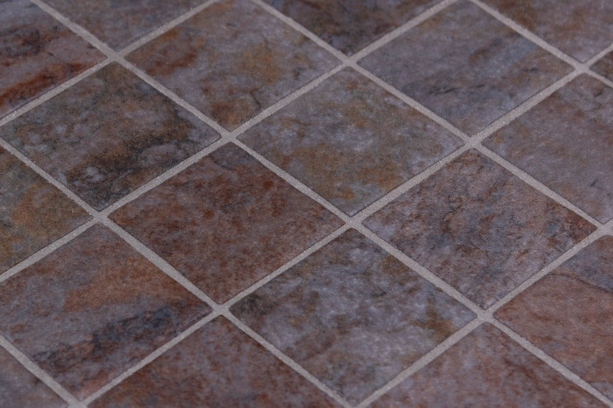 Ember 50 glass mosaic installed | The Stonemen