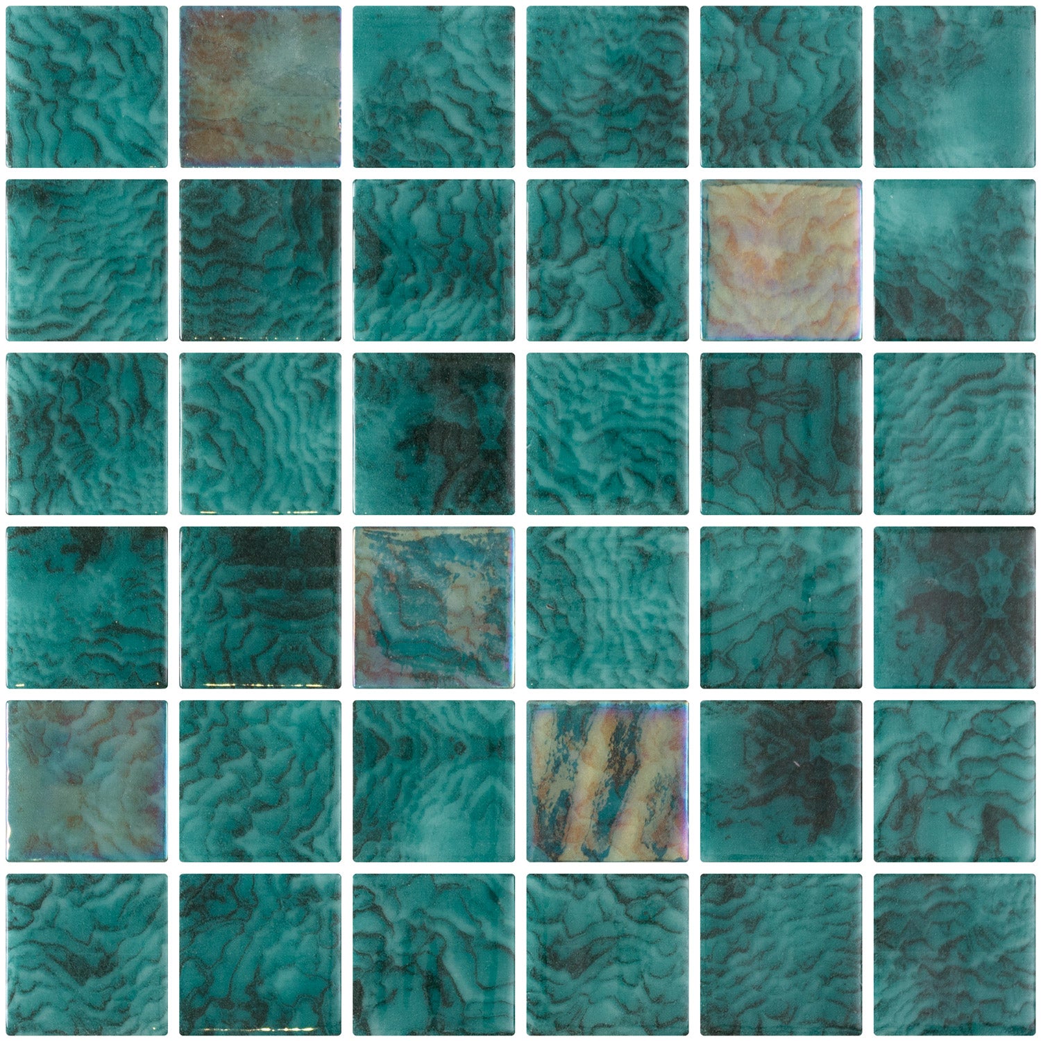 Emerald glass mosaic - 50mm gloss deep green | The Stonemen