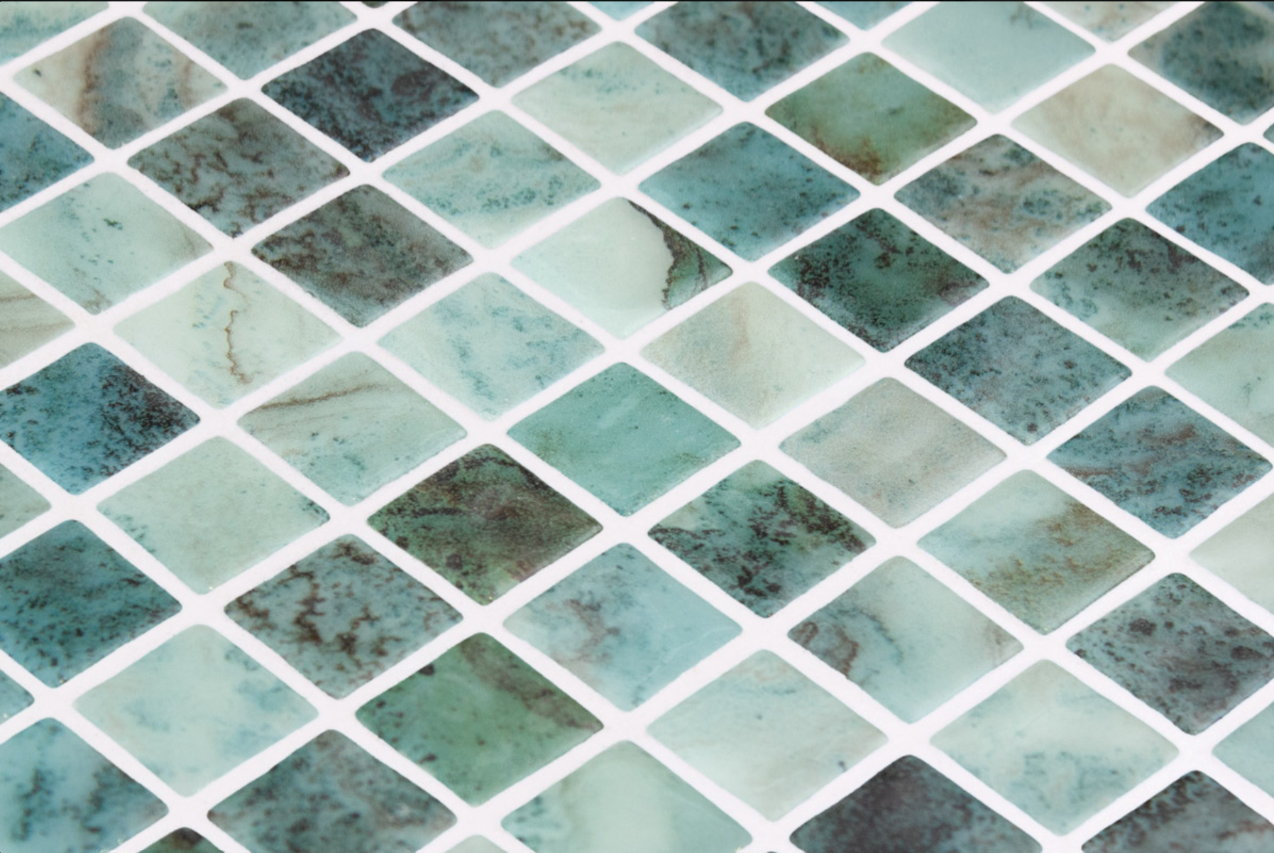 Firefly glass mosaic close up - 25mm gloss | The Stonemen