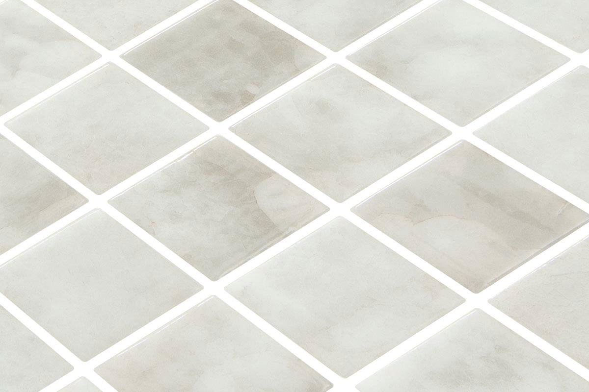 Flint glass mosaic close up - 50mm gloss | The Stonemen
