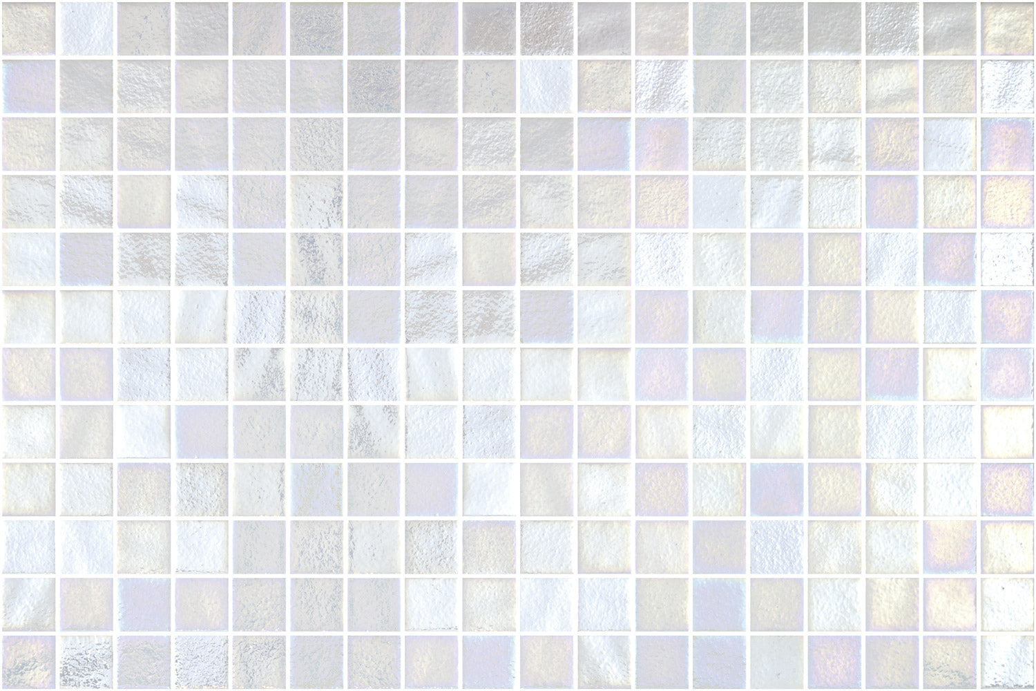Frost opalescent glass mosaic - 25mm gloss white | The Stonemen