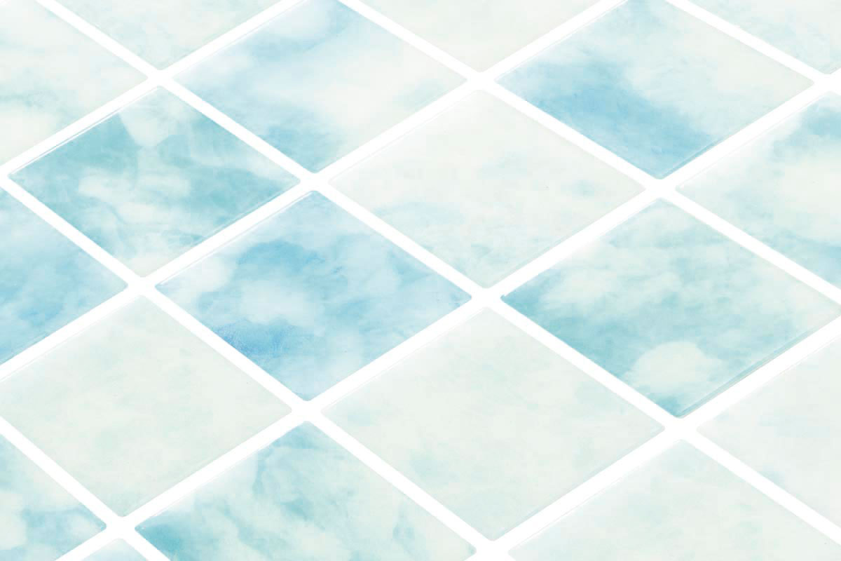 Glacier glass mosaic close up - 50mm gloss | The Stonemen