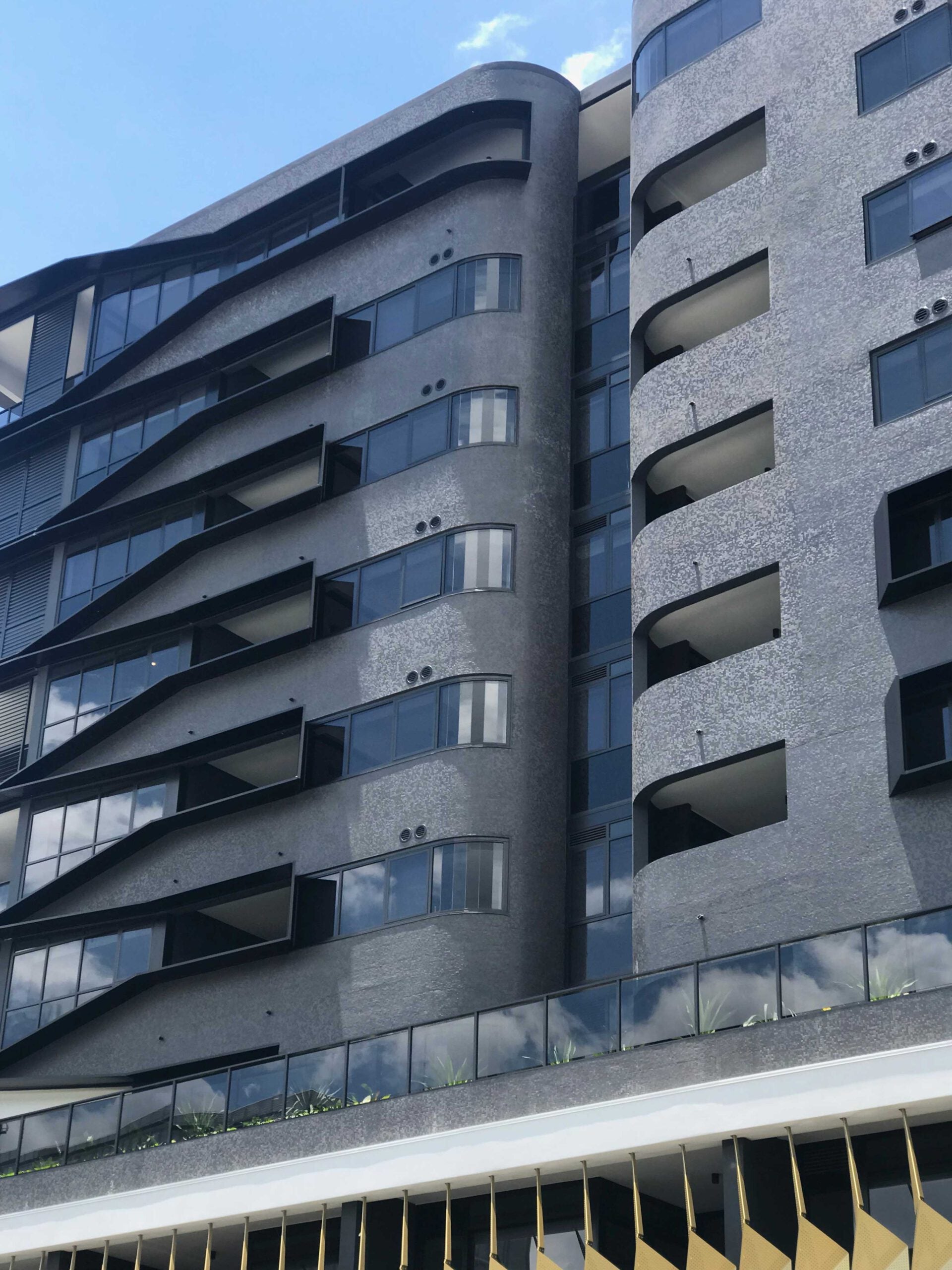 Graphite glass mosaic installed | The Stonemen