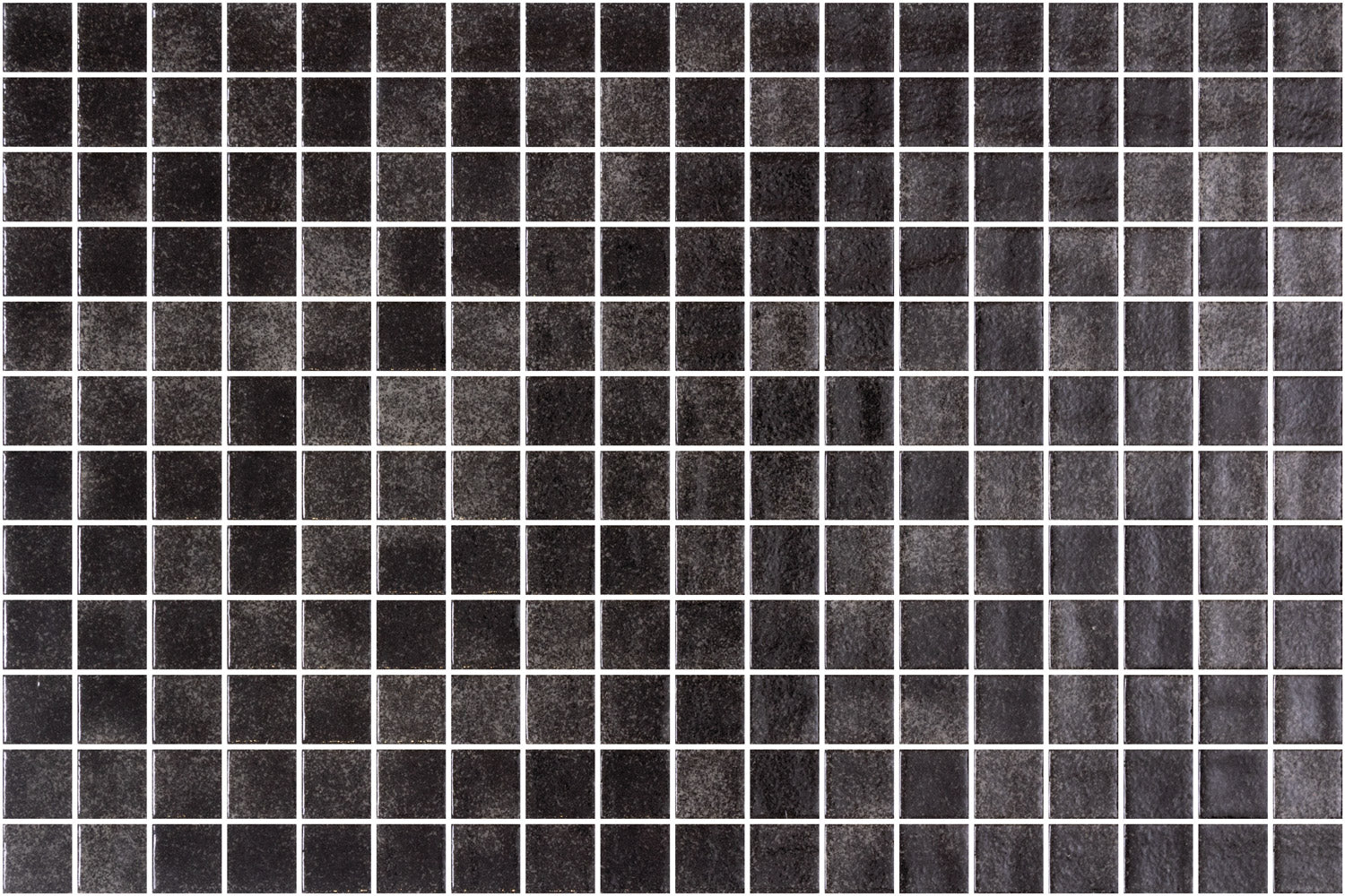 Ink glass mosaic - 25mm gloss black | The Stonemen