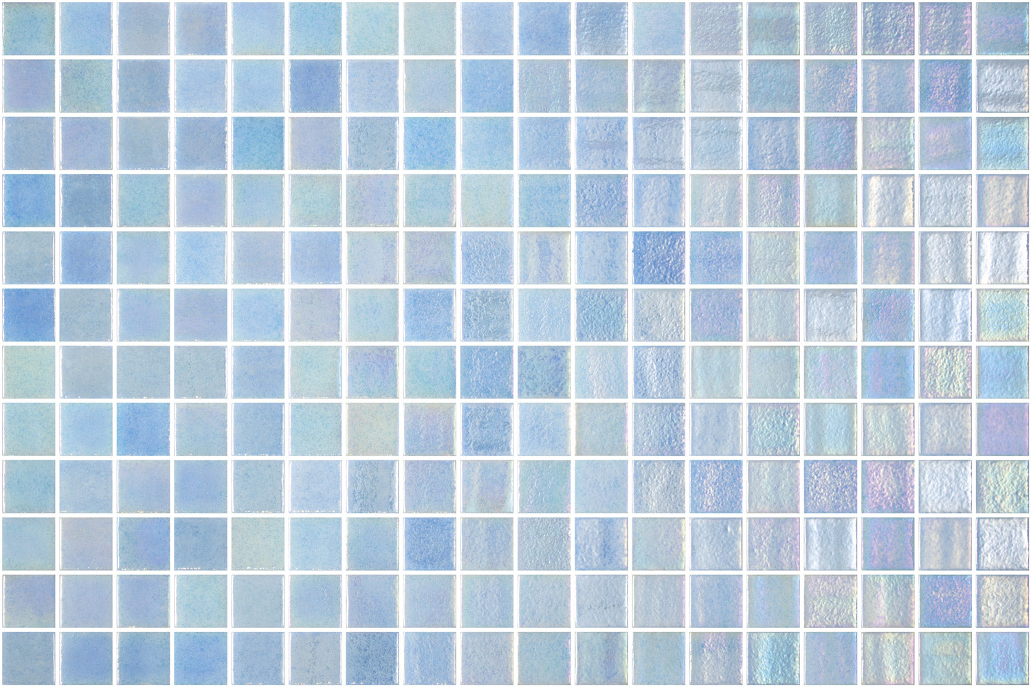 Iris opalescent glass mosaic - 25mm gloss light blue | The Stonemen