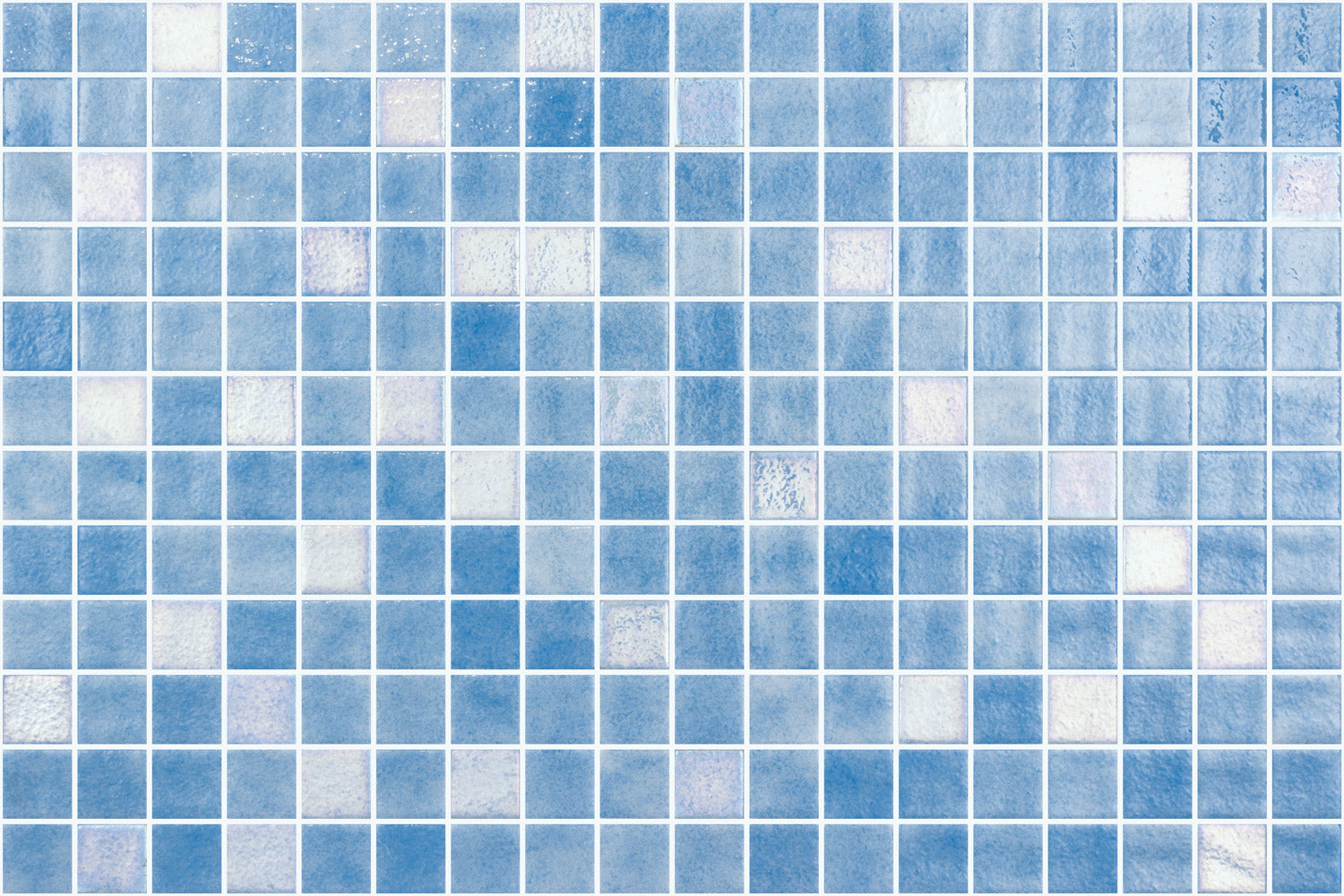 Lustre opalescent glass mosaic - 25mm gloss light blue | The Stonemen