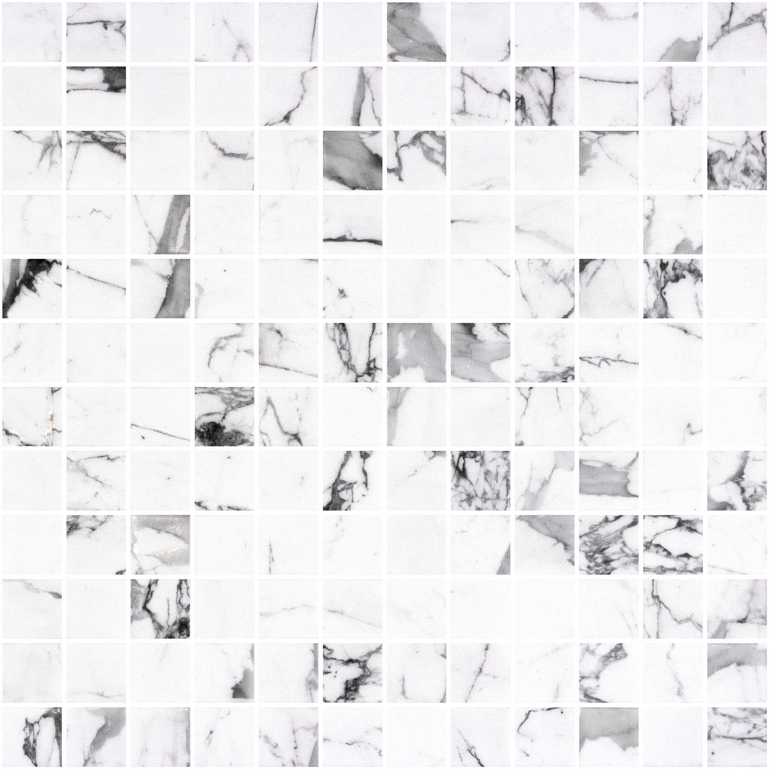 Mist glass mosaic - 25mm matte white | The Stonemen
