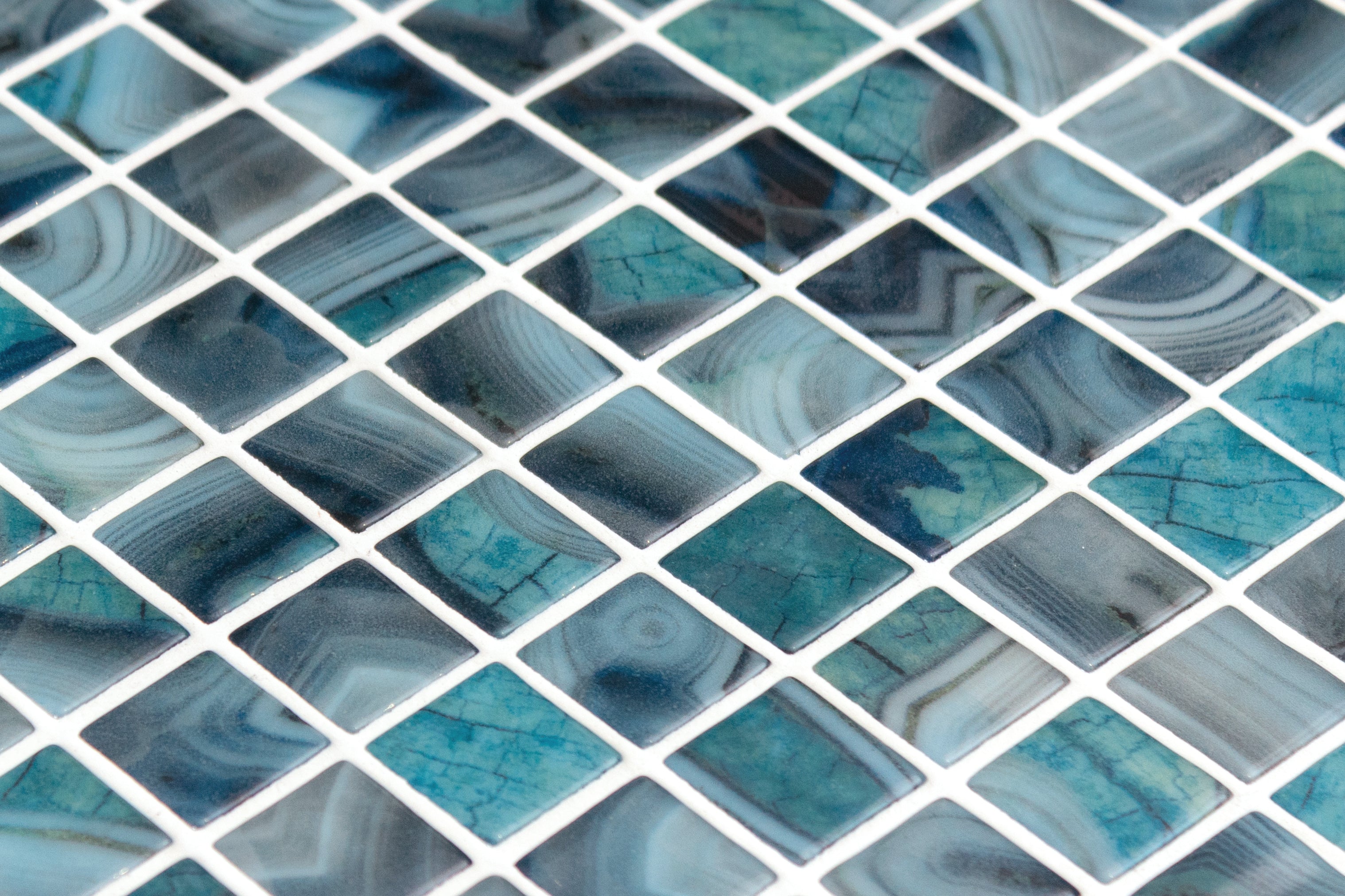 Nightfall glass mosaic installed | The Stonemen