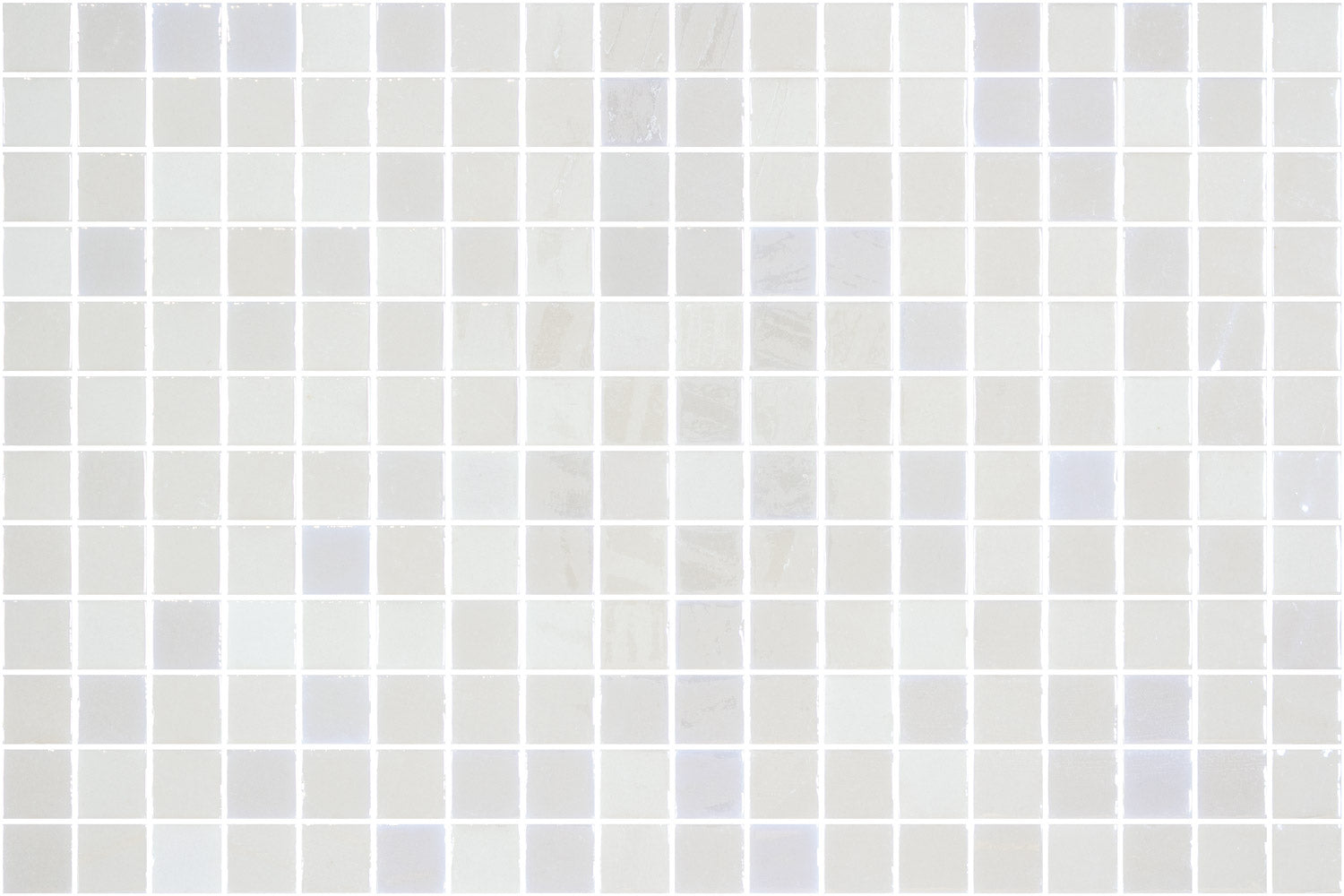 Pearl iridescent glass mosaic - 25mm gloss white | The Stonemen