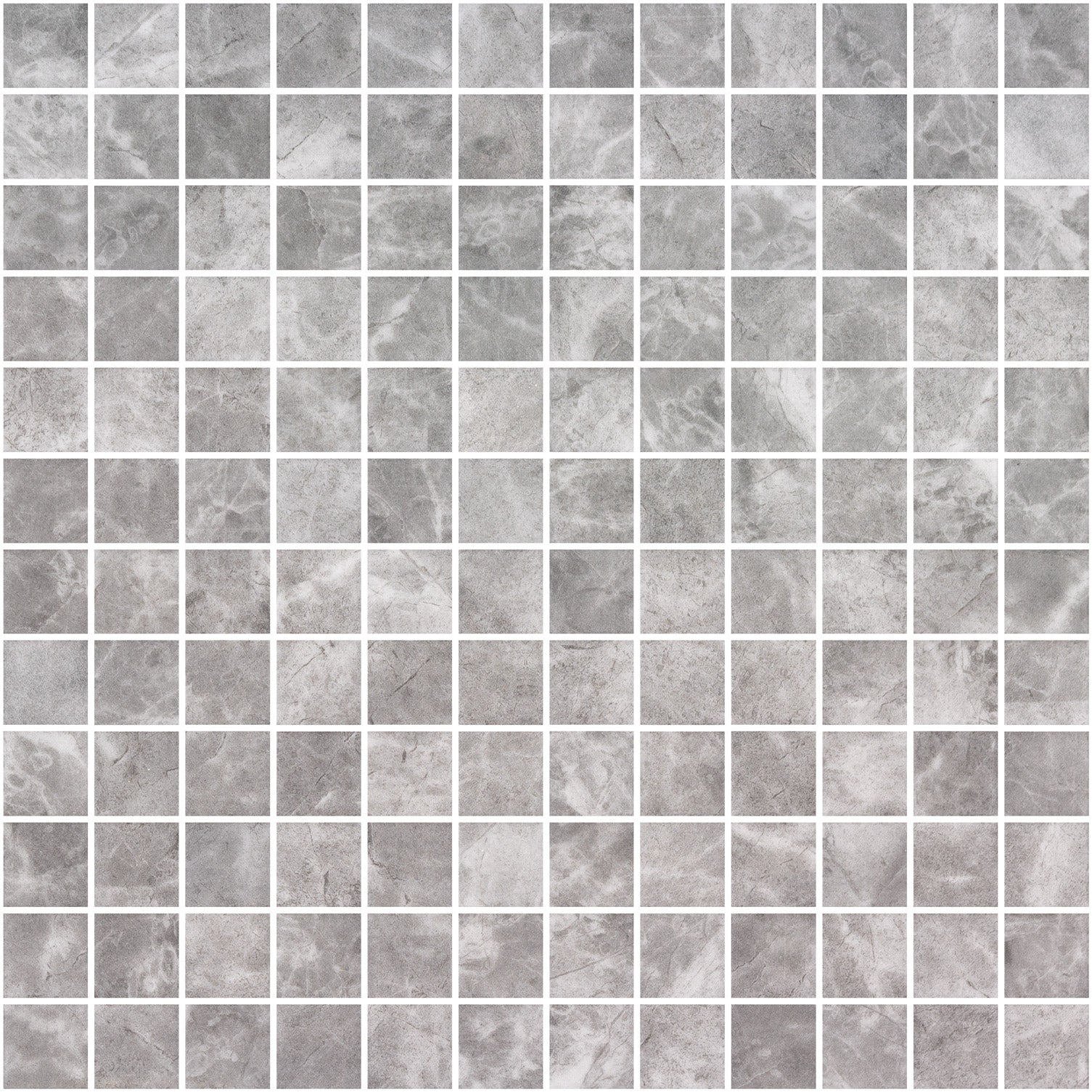 Pewter glass mosaic - 25mm matte grey | The Stonemen