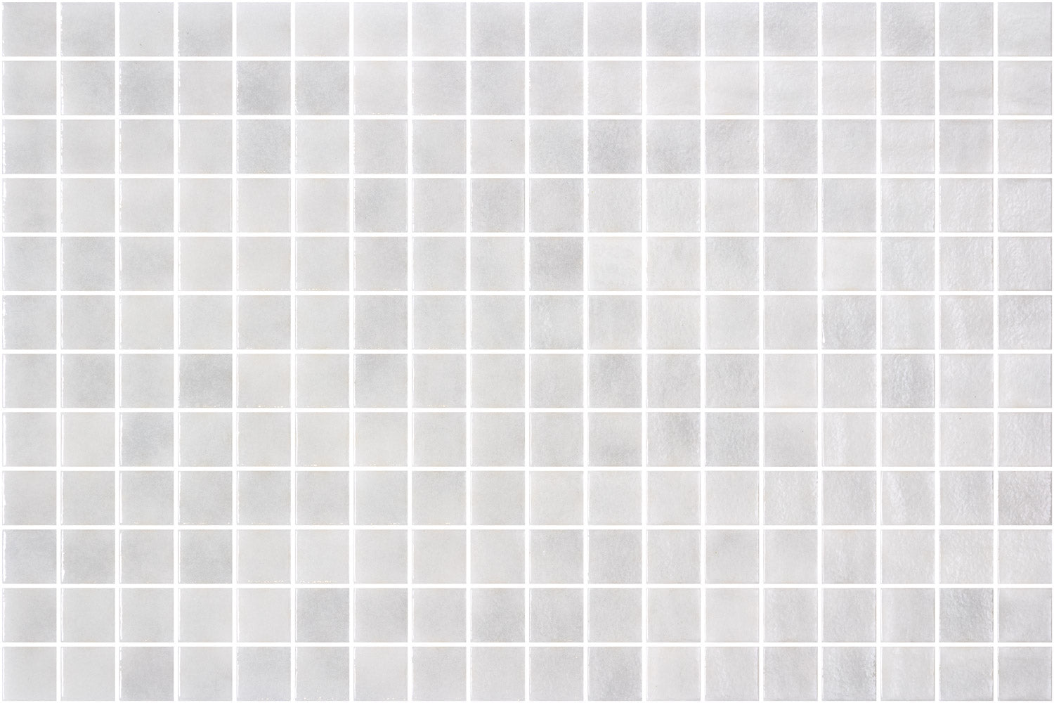 Salt glass mosaic - 25mm gloss silver grey | The Stonemen