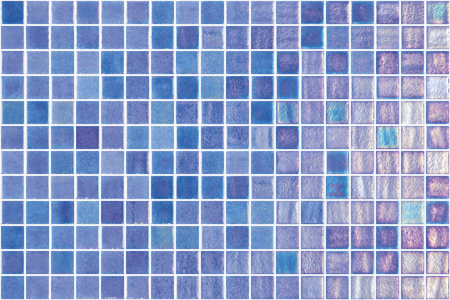 Sky opalescent glass mosaic - 25mm gloss dark blue | The Stonemen