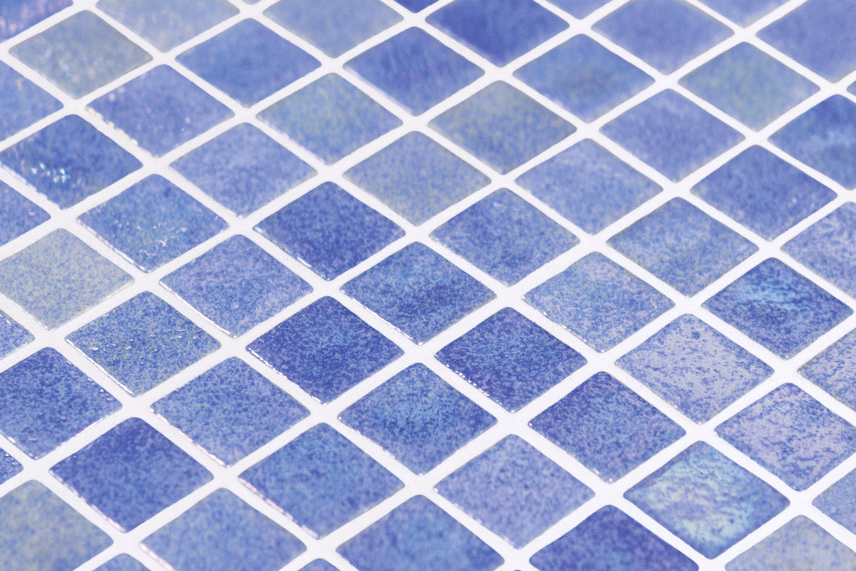 Sky glass mosaic close up - 25mm gloss | The Stonemen
