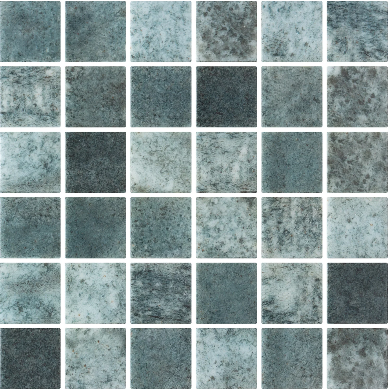 Slate glass mosaic - 50mm matte black | The Stonemen