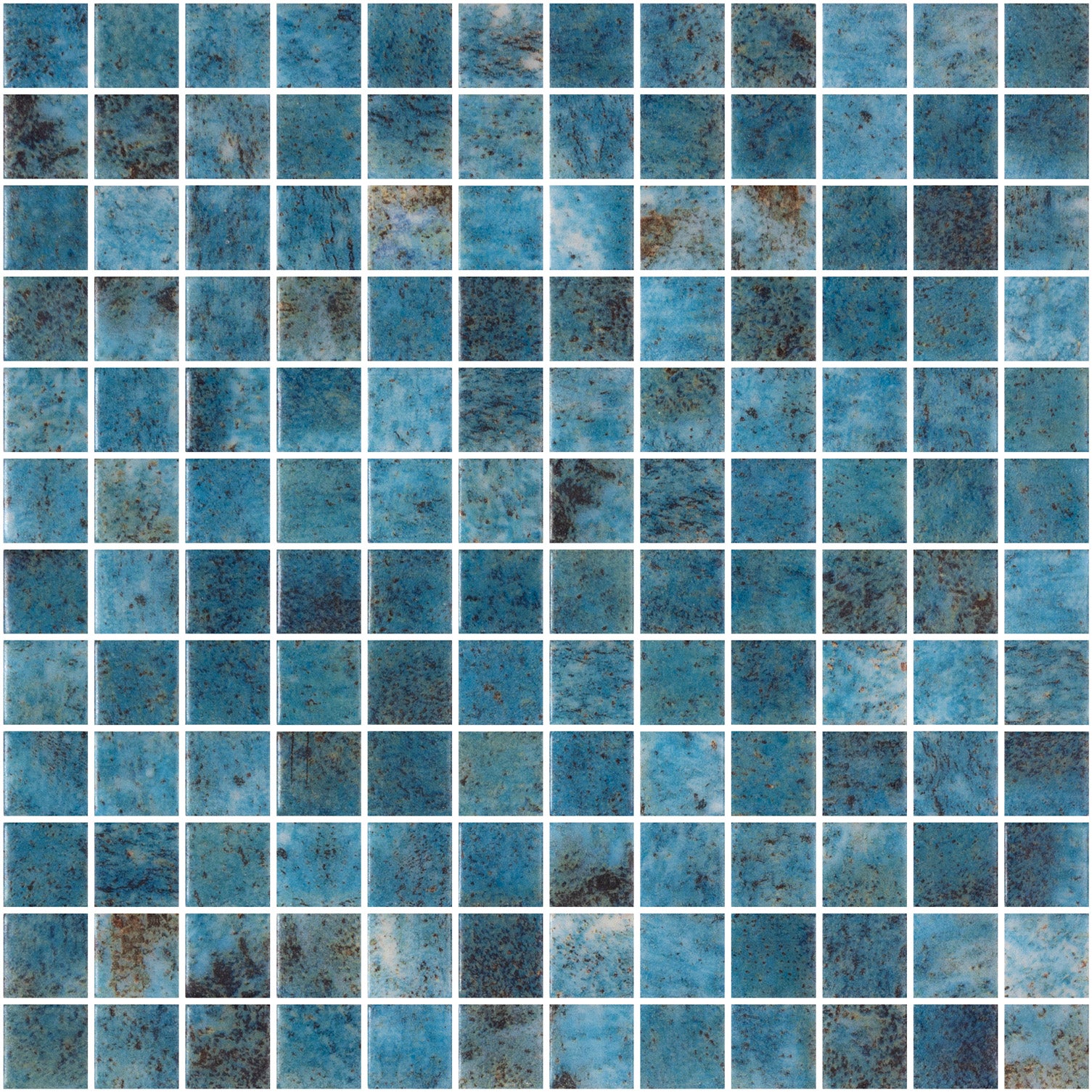 Tide glass mosaic - 25mm matte turquoise | The Stonemen