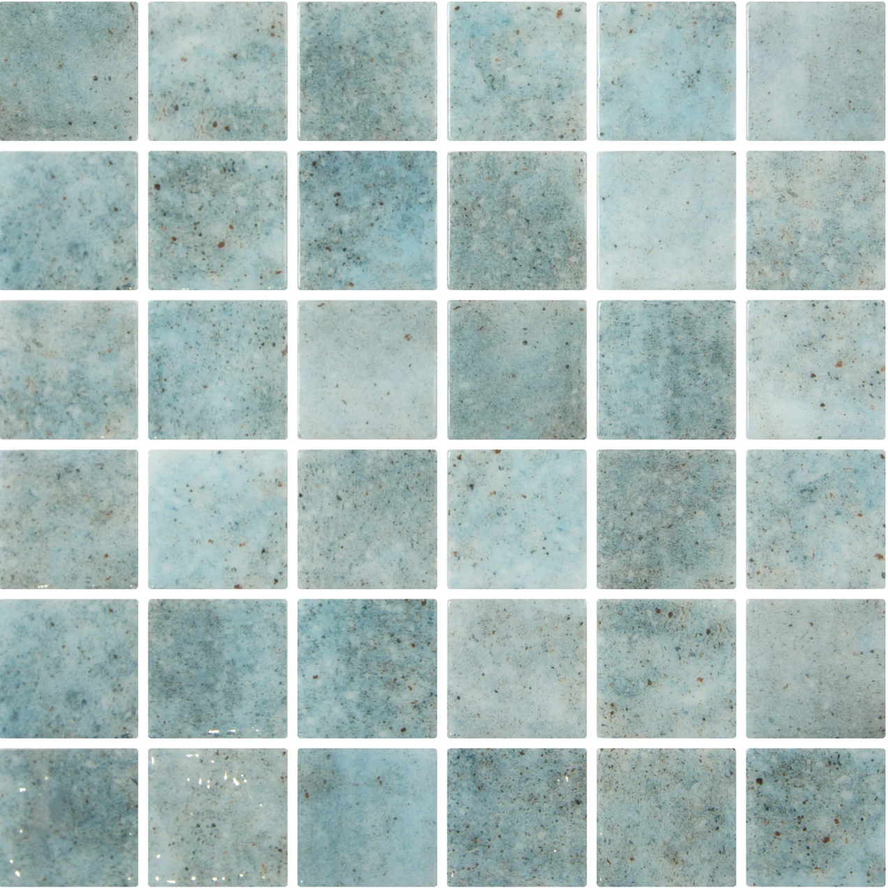 Willow 50 glass mosaic - 50mm gloss aqua green | The Stonemen
