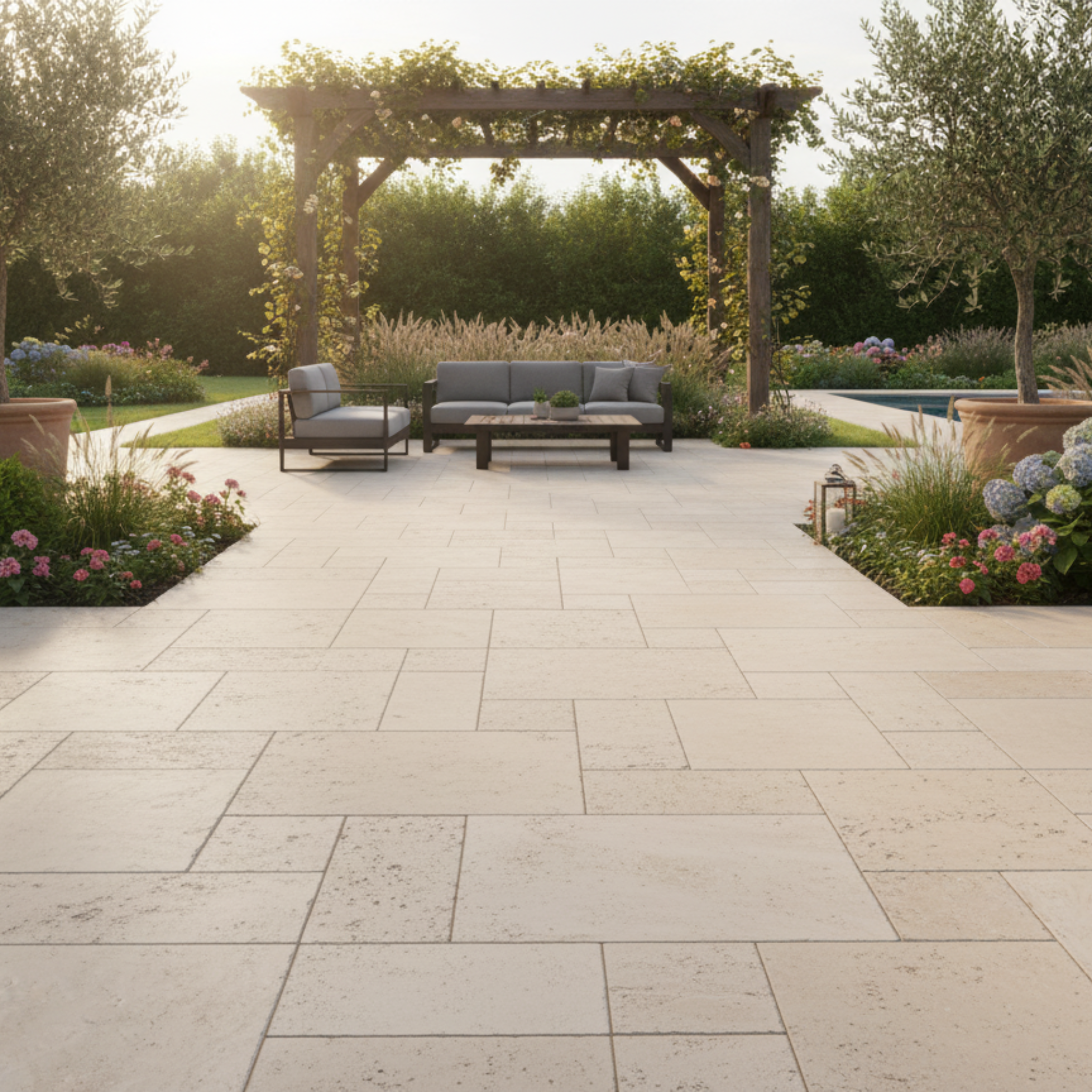 Canvas Cross Cut Travertine Tile
