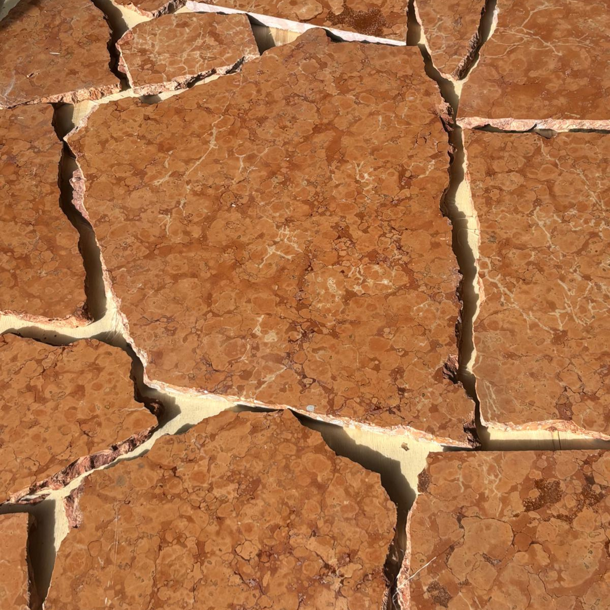 Rosso Verona Italian Marble Crazy Pave