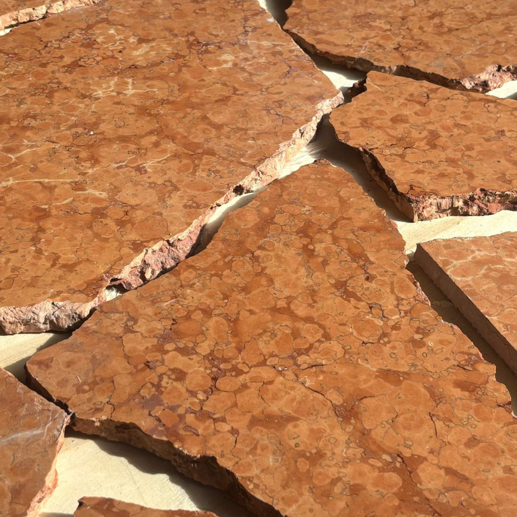 Rosso Verona Italian Marble Crazy Pave