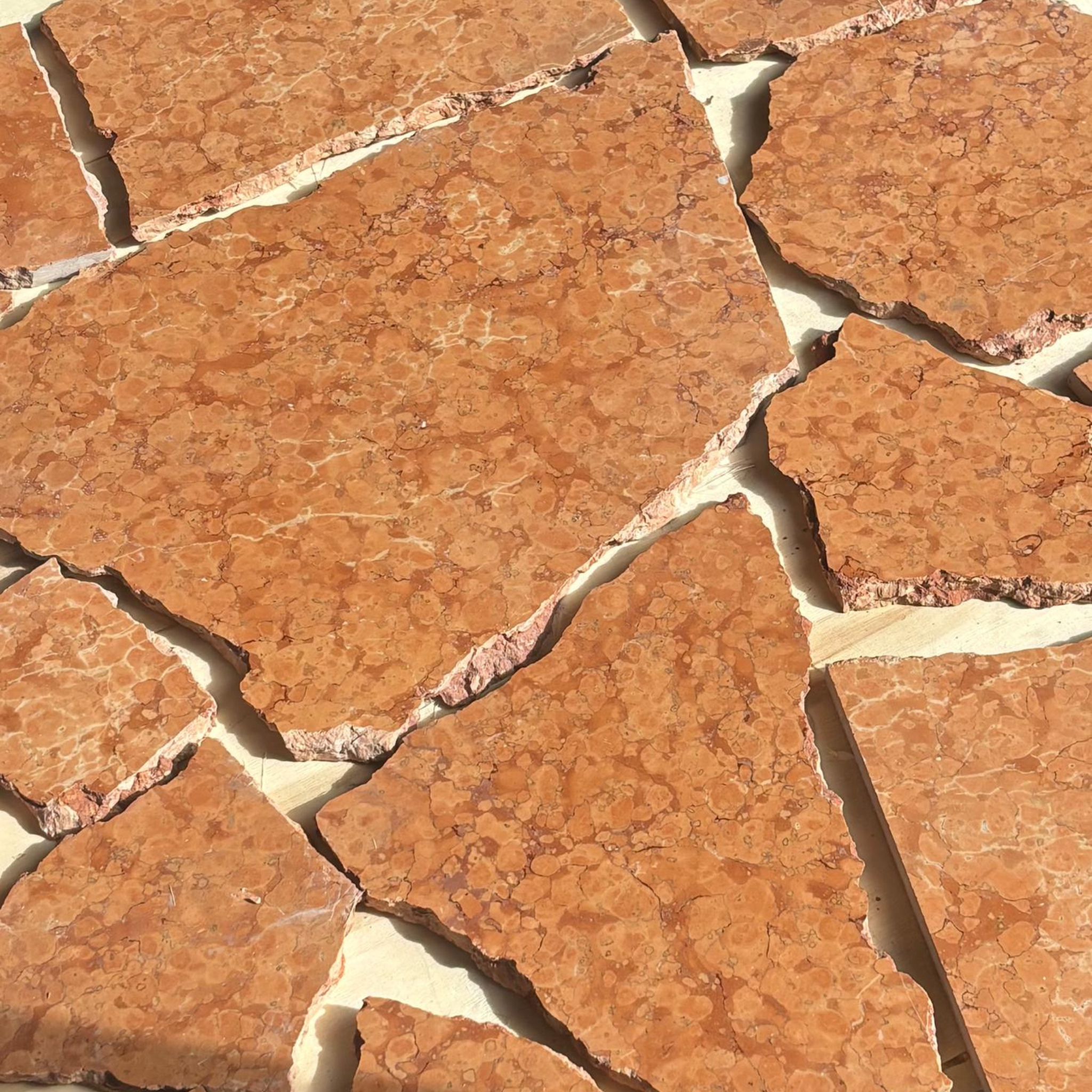 Rosso Verona Italian Marble Crazy Pave