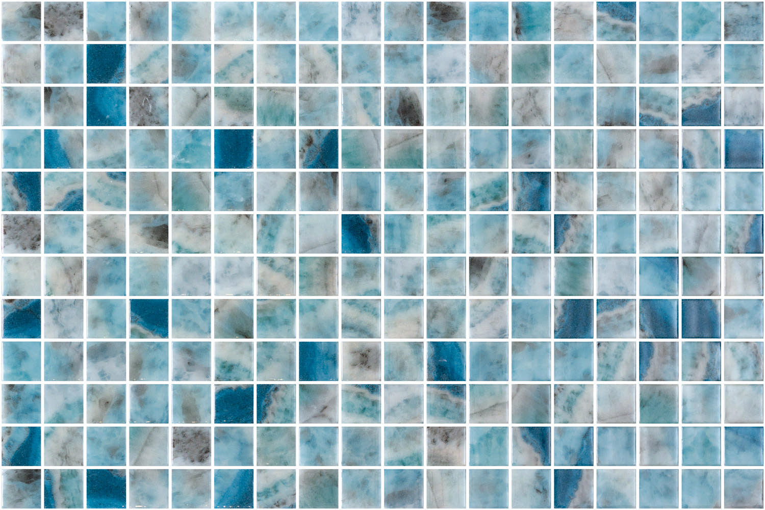 Aegean glass mosaic - 25mm Gloss | The Stonemen