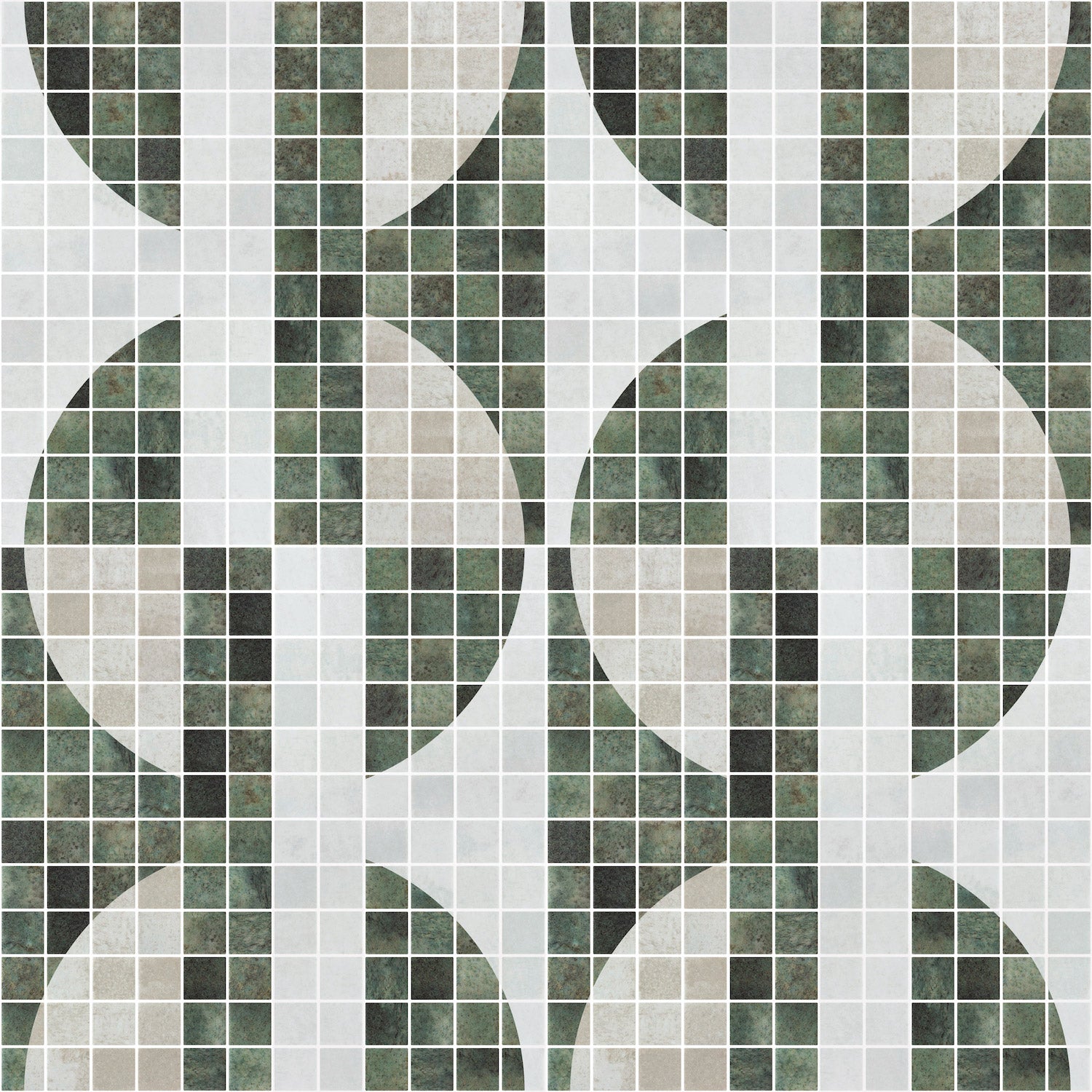 Atlas patterned glass mosaic - 50mm | The Stonemen