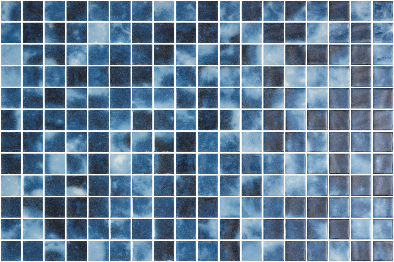 Cove glass mosaic - 25mm gloss navy blue | The Stonemen