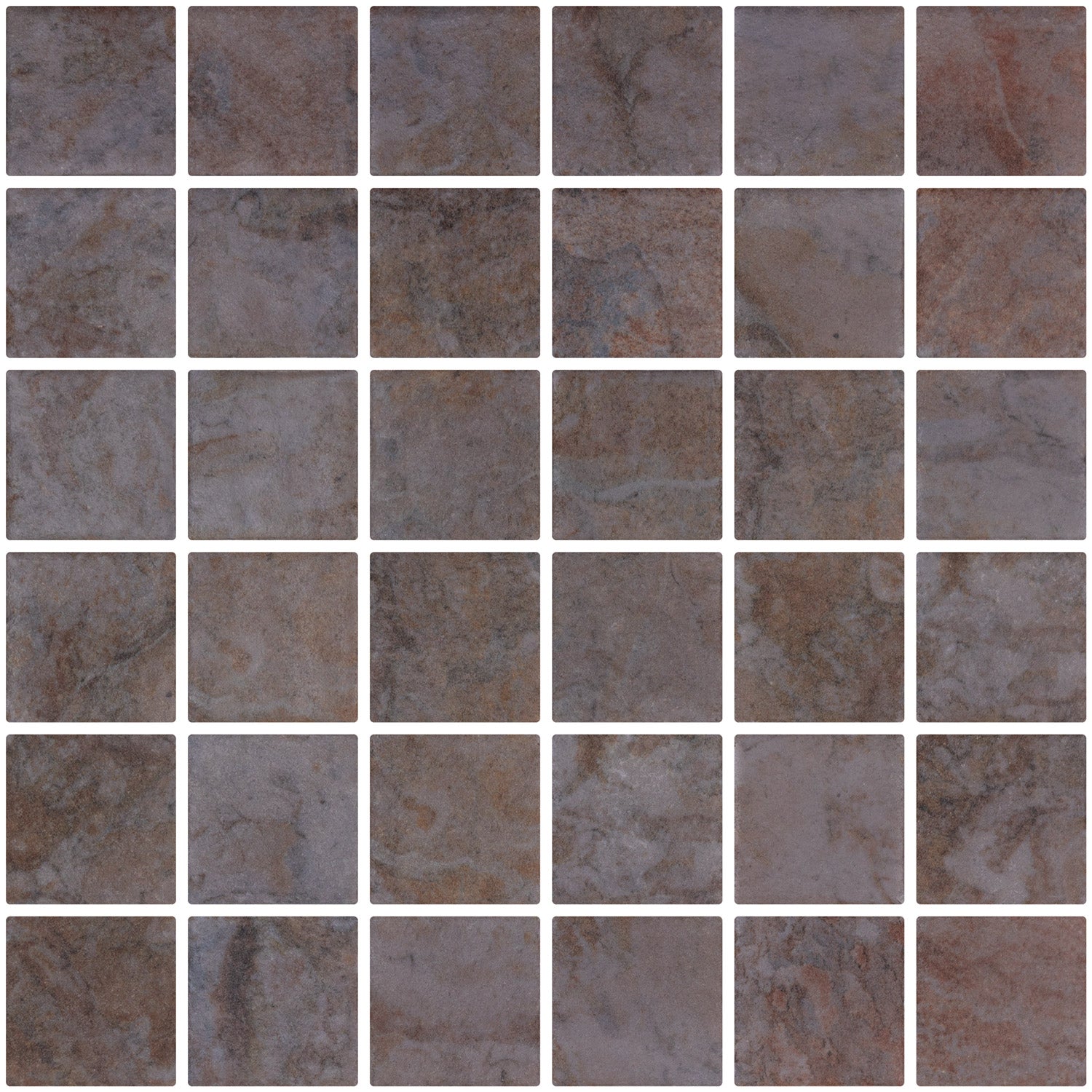 Ember 50 glass mosaic - 50mm matte beige brown | The Stonemen