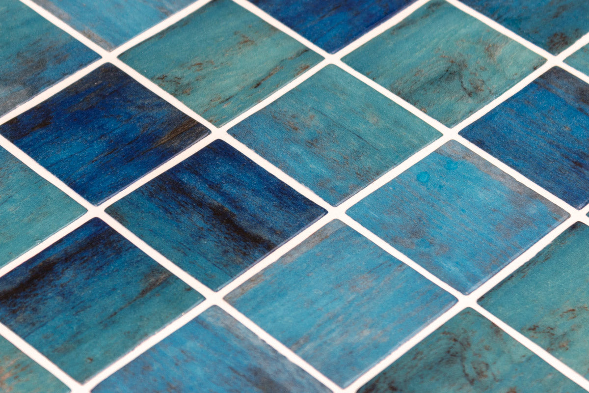 Fathom 50 glass mosaic installed | The Stonemen