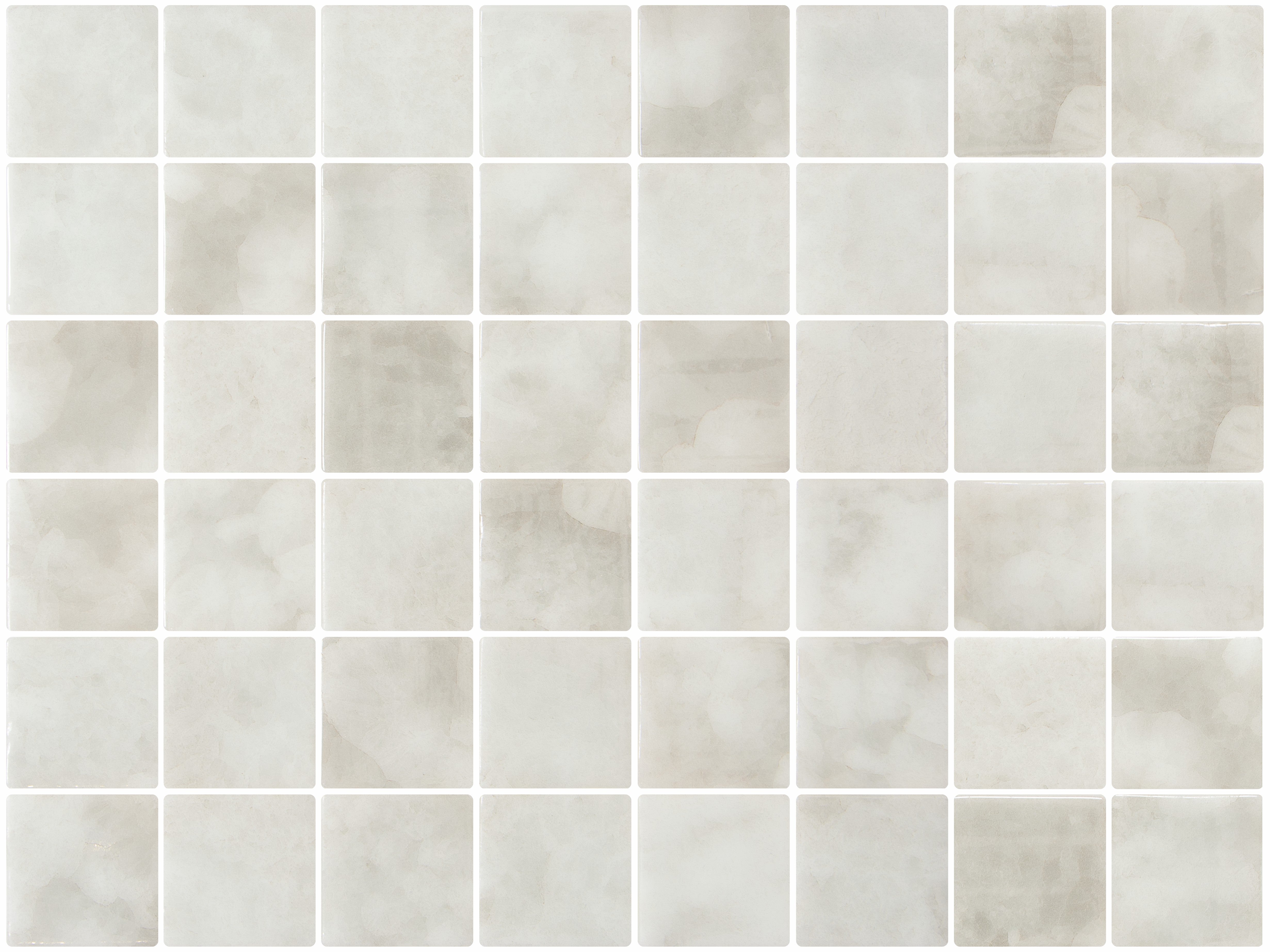 Flint translucent glass mosaic - 50mm gloss smoky grey | The Stonemen