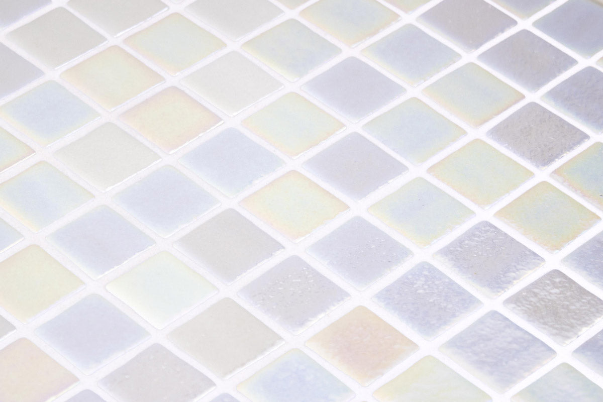 Frost glass mosaic close up - 25mm gloss | The Stonemen