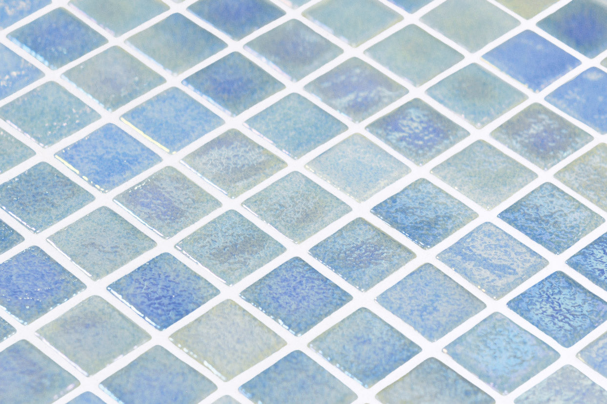 Iris glass mosaic installed | The Stonemen